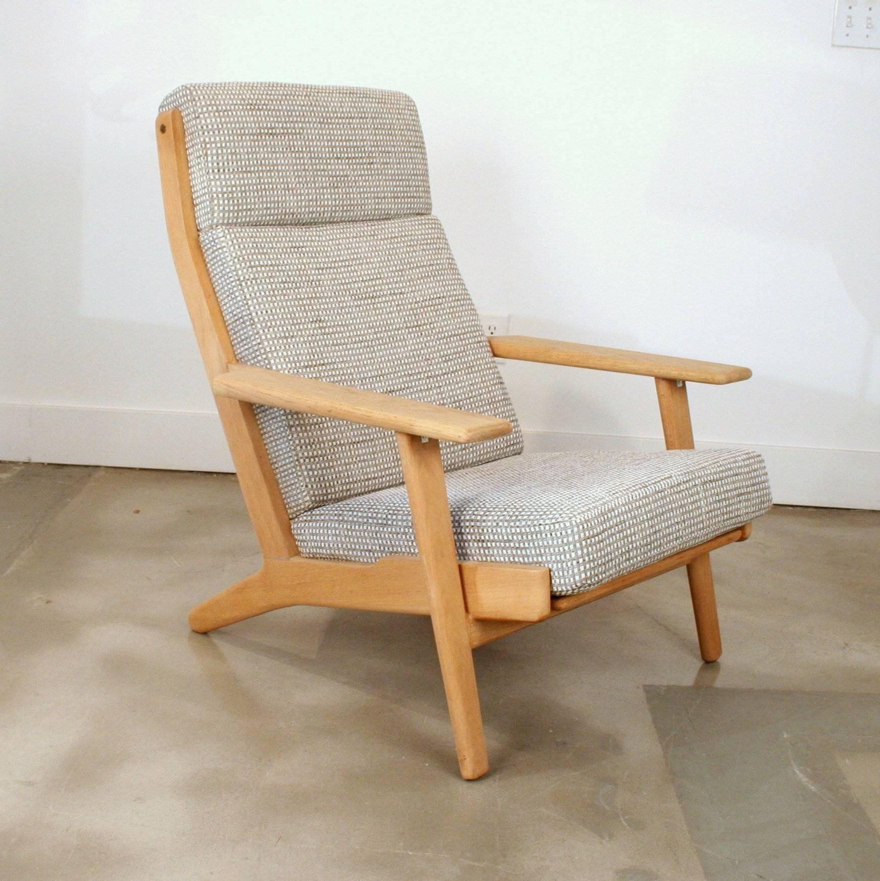 Vintage Danish Oak High-Back Model 290 Lounge Chair For Sale 1