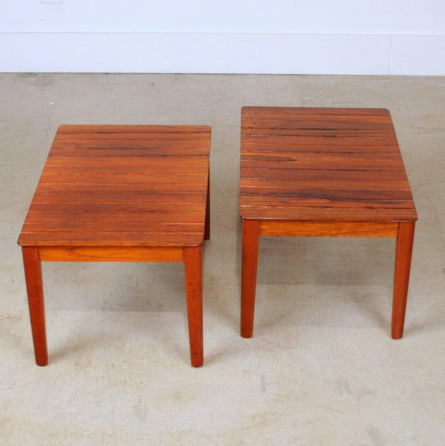 Scandinavian Modern Pair of Vintage Danish Rosewood Accent Tables For Sale