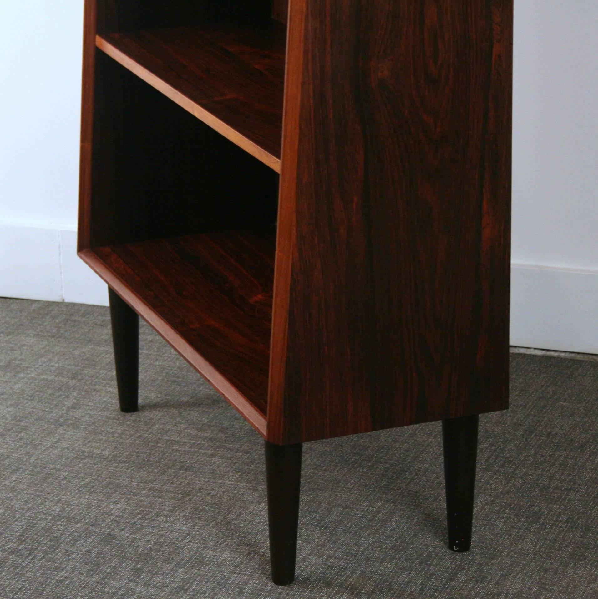 Vintage Danish Rosewood Bookcase In Excellent Condition In Vancouver, BC