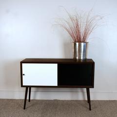 Smoked Oak Sideboard with Black and White Doors by ViaCPH