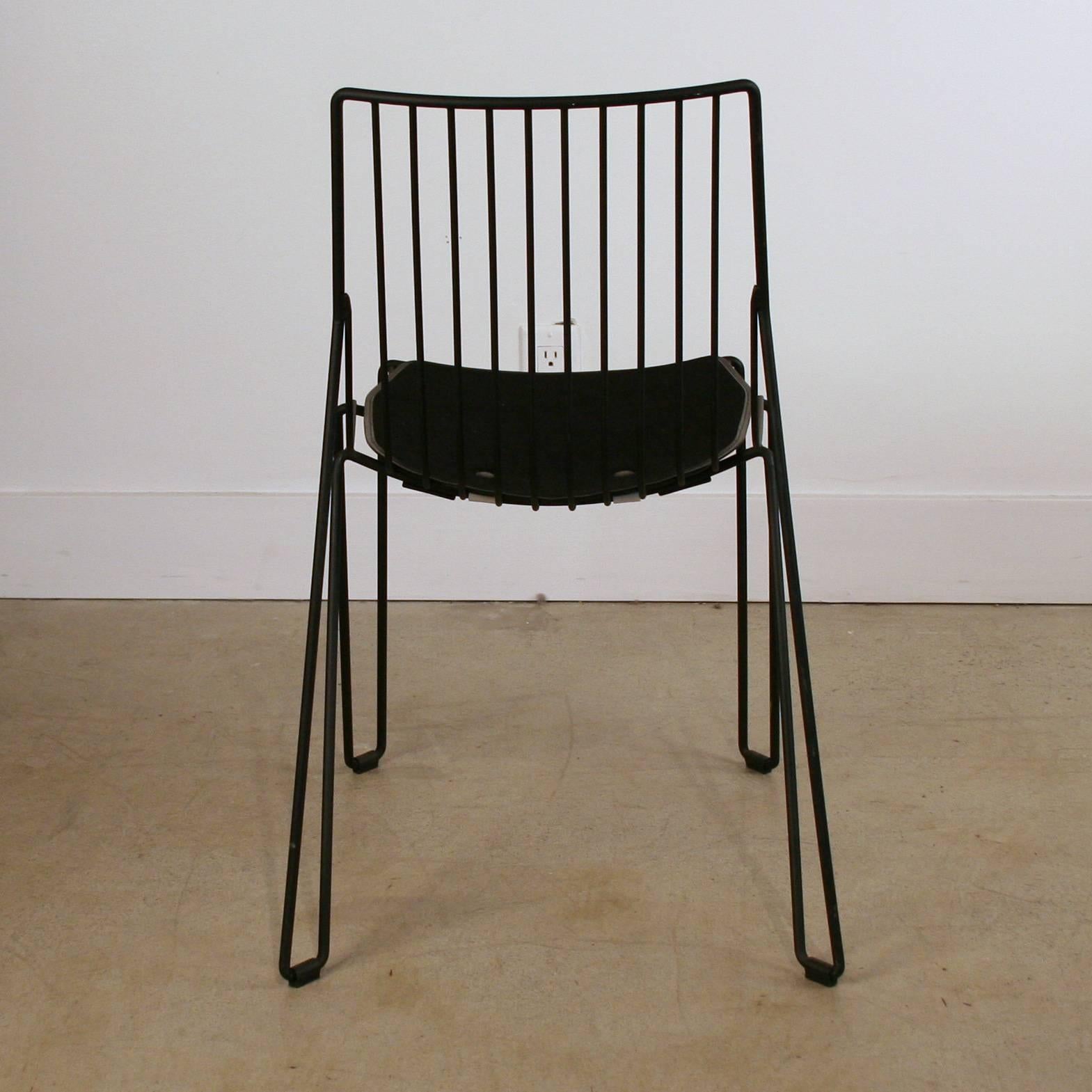Swedish Tio Black Dining Chair with Seat Pad by Mass Productions