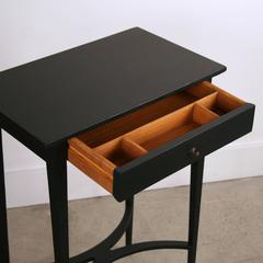 Tall Black Side table with Drawer