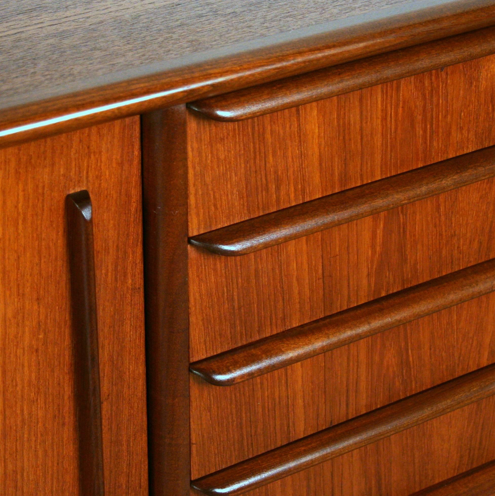 Vintage Danish Teak Sideboard In Excellent Condition In Vancouver, BC