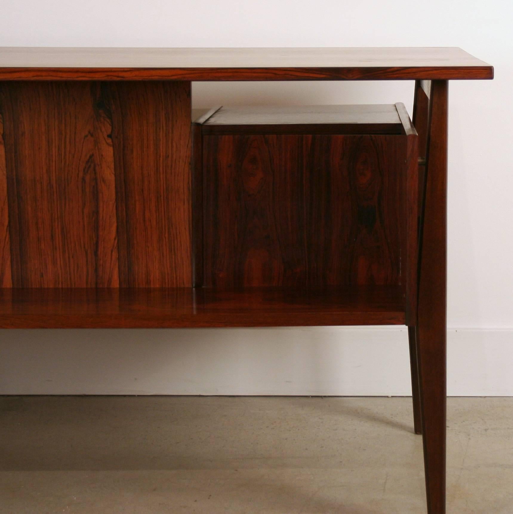 Vintage Danish Rosewood Desk For Sale 3
