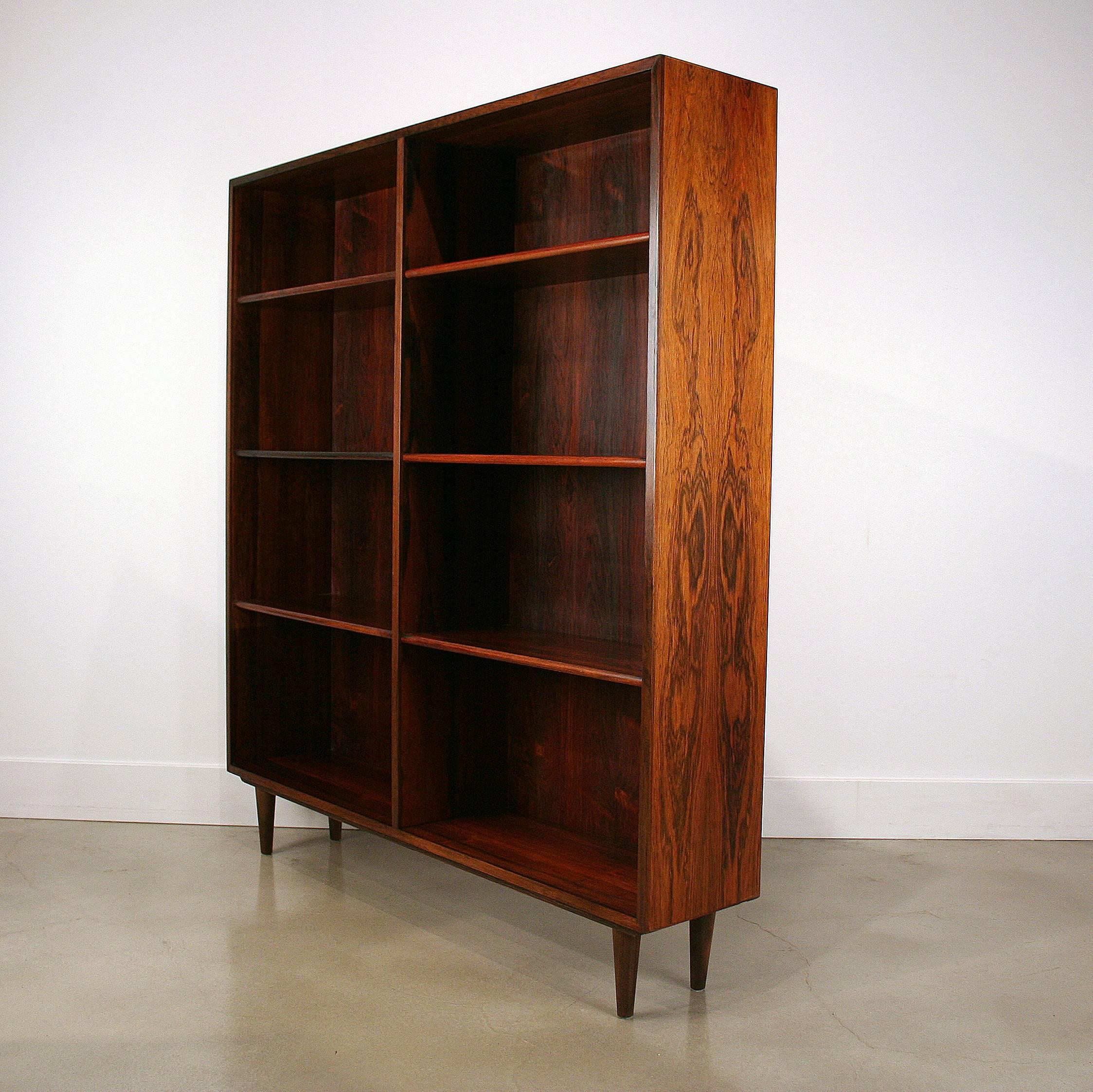 Vintage Danish Rosewood Bookcase In Excellent Condition In Vancouver, BC