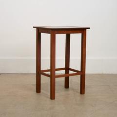 Vintage Danish Walnut and Tile Side Table