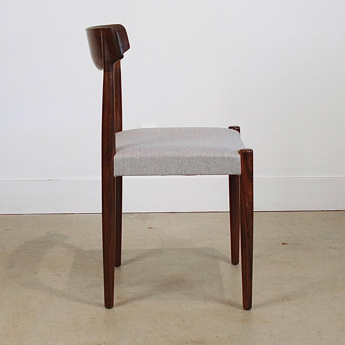 Scandinavian Modern Set of Four Vintage Danish Rosewood Dining Chairs by Knud Faerch For Sale