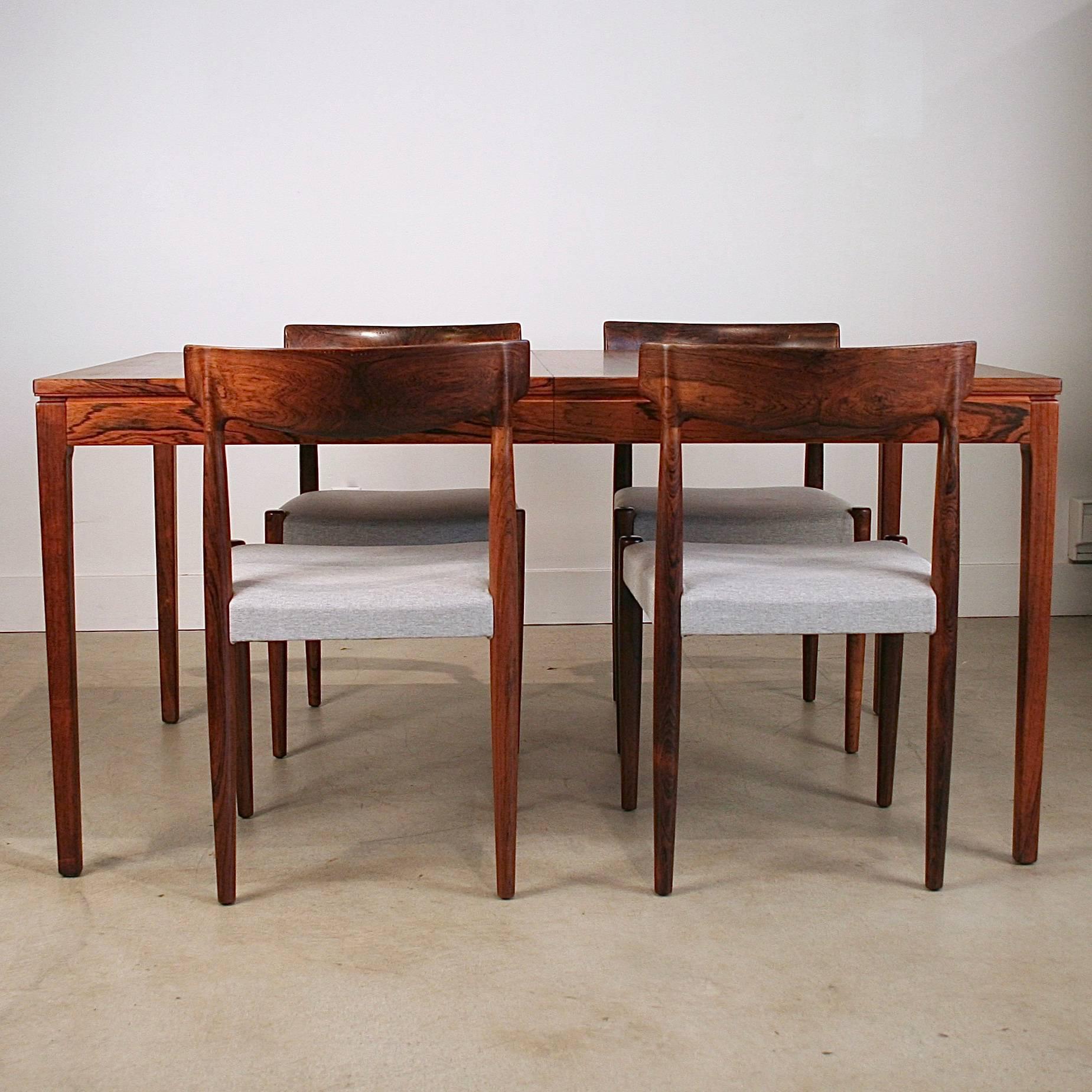 Mid-20th Century Set of Four Vintage Danish Rosewood Dining Chairs by Knud Faerch For Sale