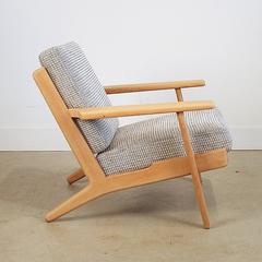 Vintage Danish Hans Wegner Oak Lounge Chair