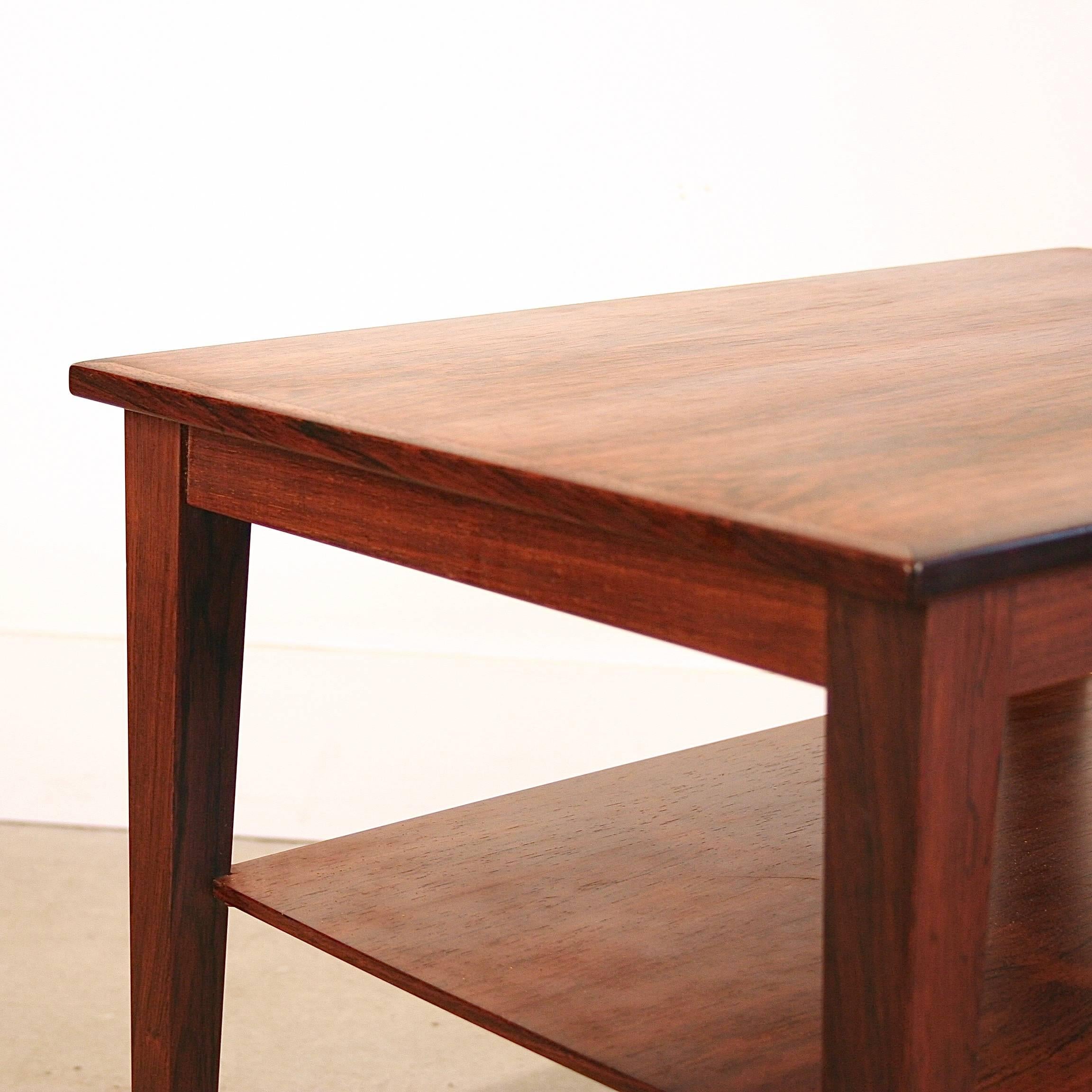 Vintage Danish Rosewood Side Table For Sale 1