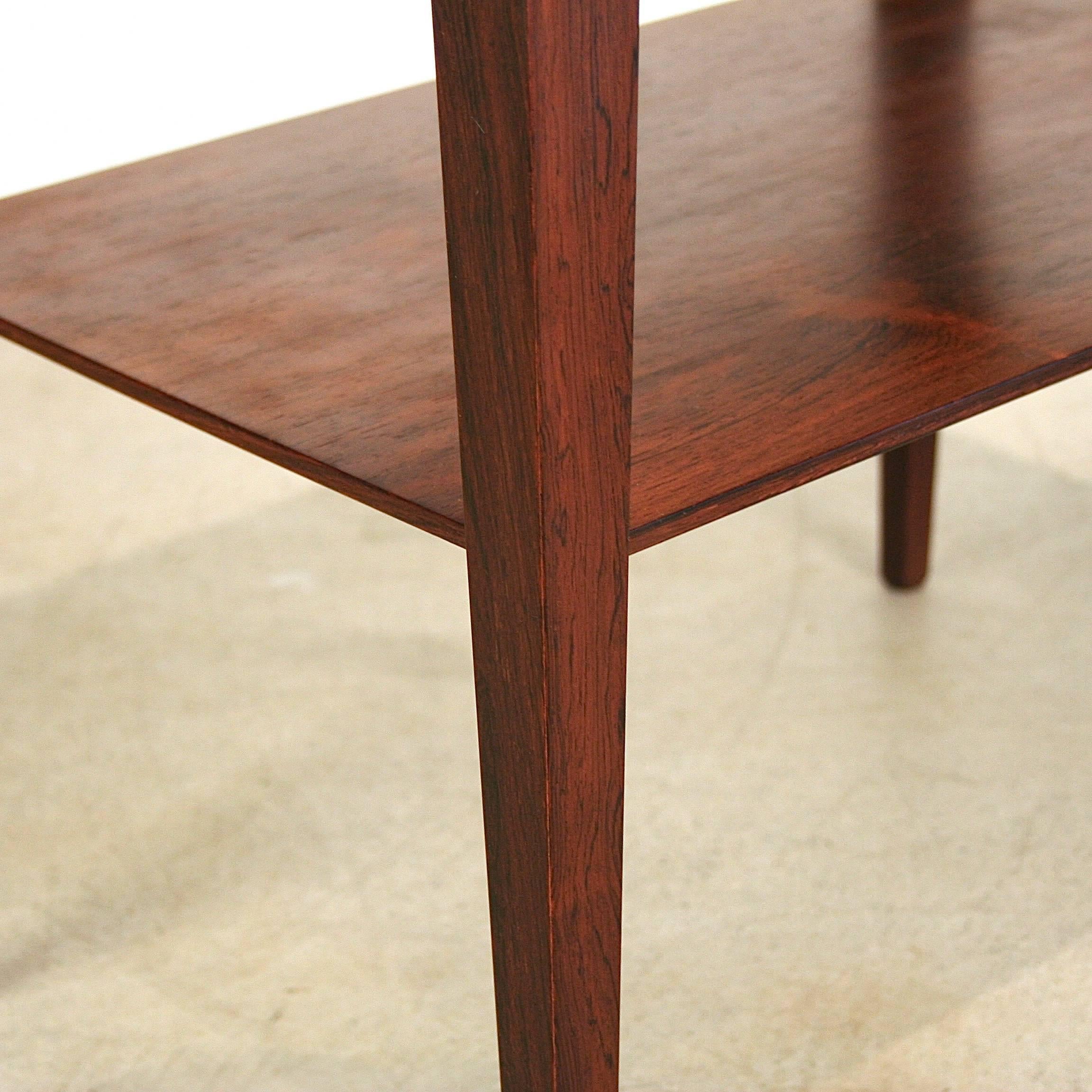 Vintage Danish Rosewood Side Table For Sale 3