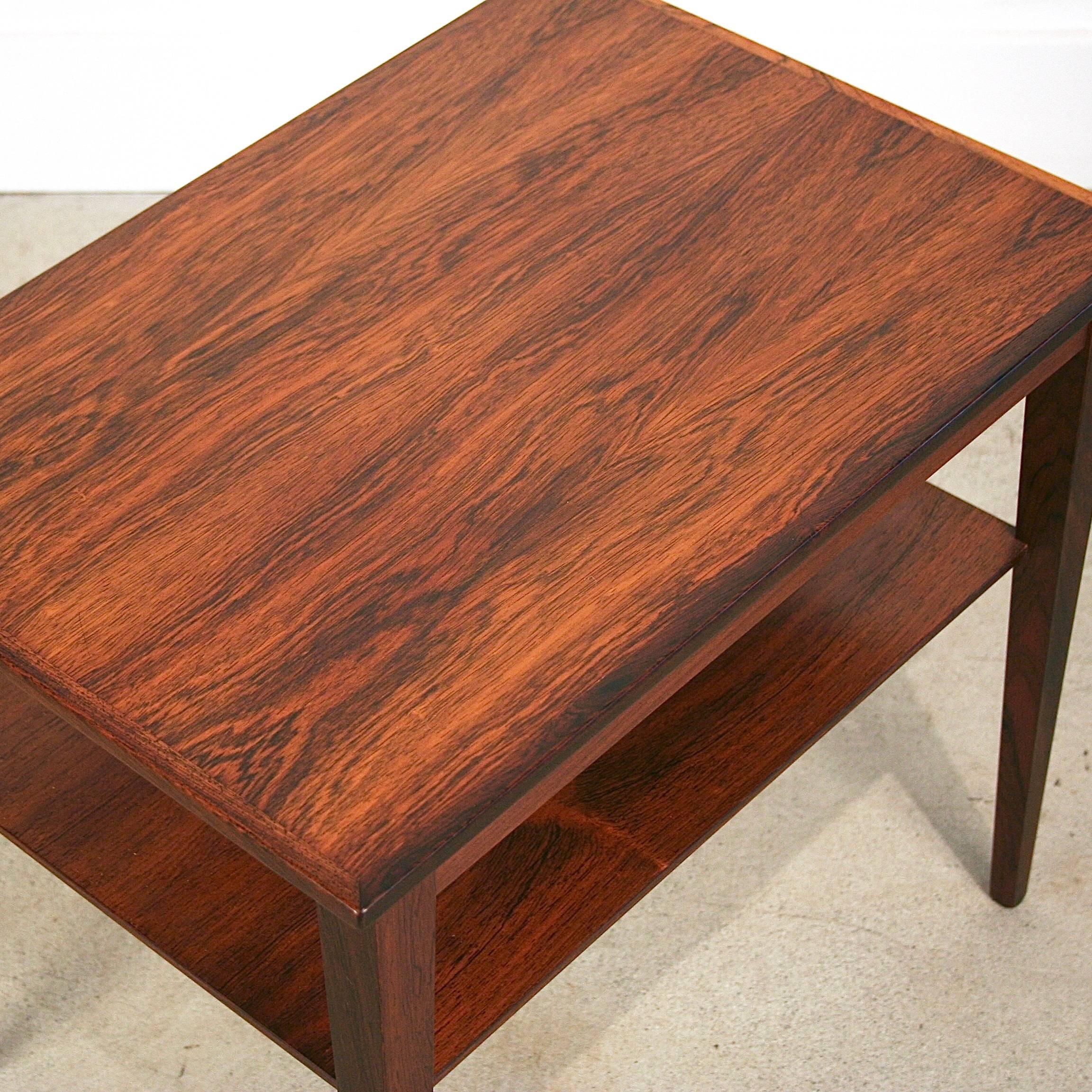 Vintage Danish Rosewood Side Table For Sale 5