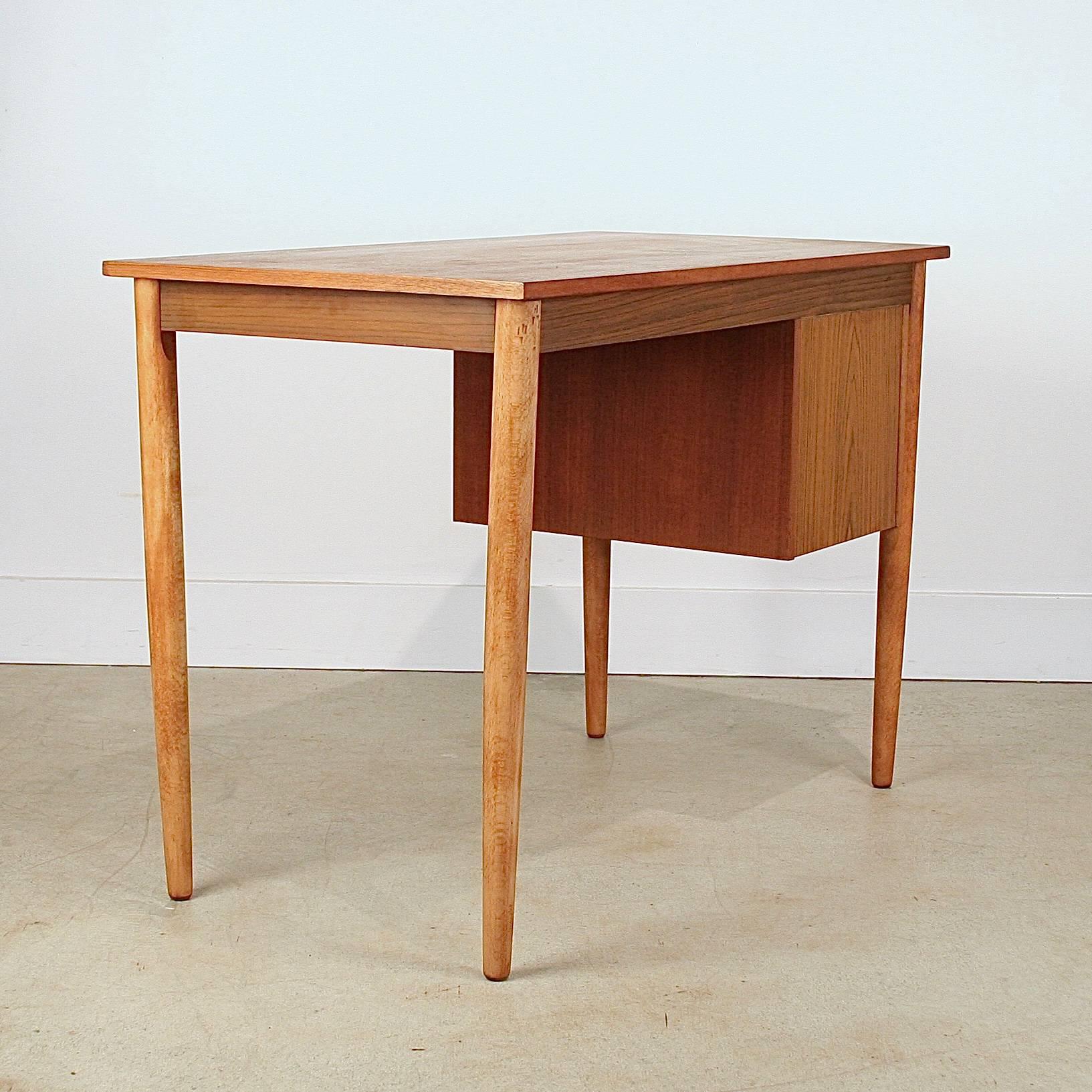Mid-20th Century Vintage Danish Teak Desk For Sale