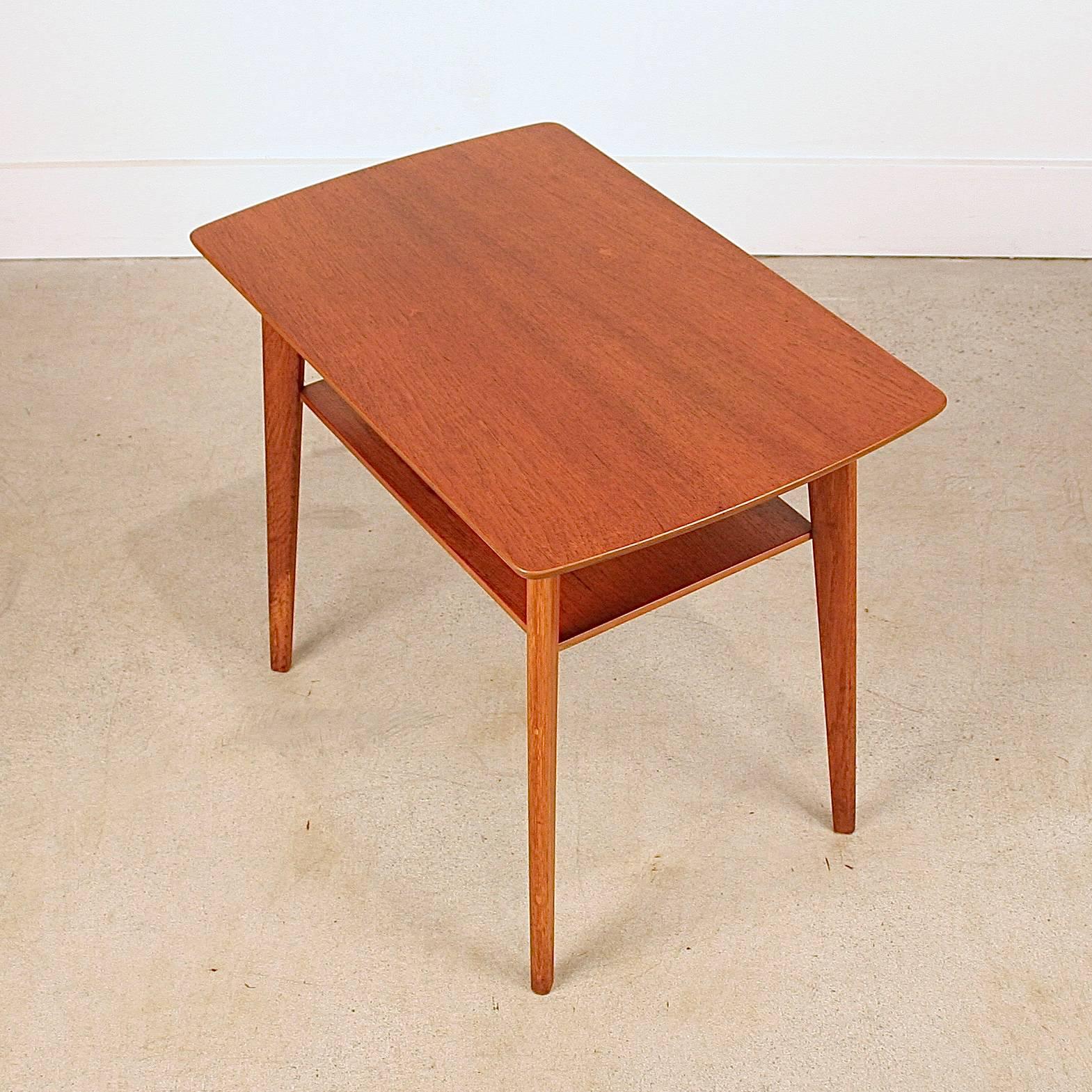 Mid-20th Century Vintage Danish Teak Side Table For Sale