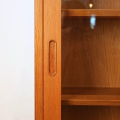 Vintage Danish Oak and Glass Cabinet