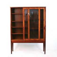 Vintage Danish Rosewood and Glass Cabinet