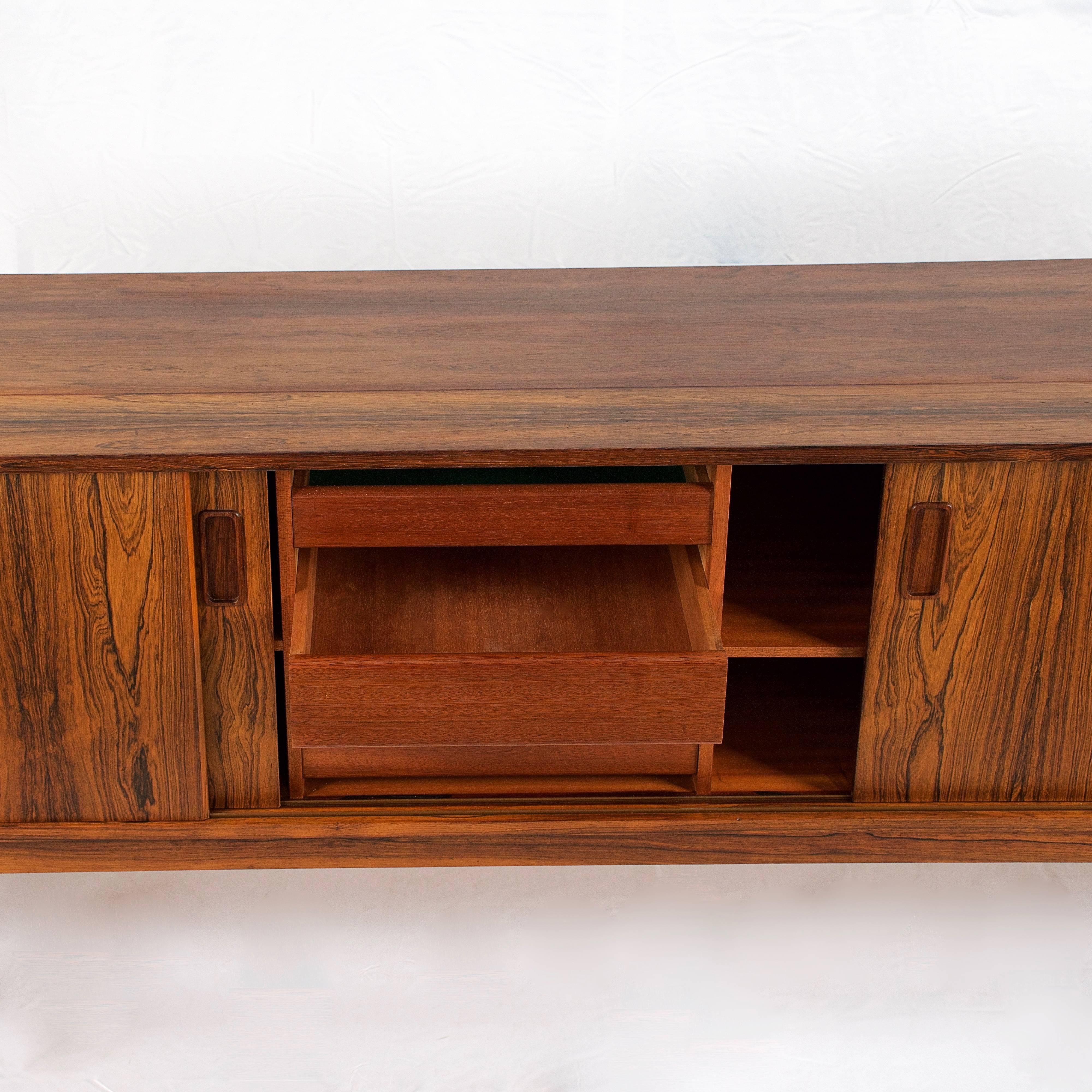 Mid-20th Century Vintage Danish Rosewood Sideboard For Sale