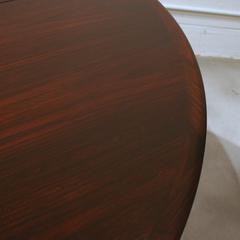 Vintage Danish Rosewood Round Pedestal Base Dining Table