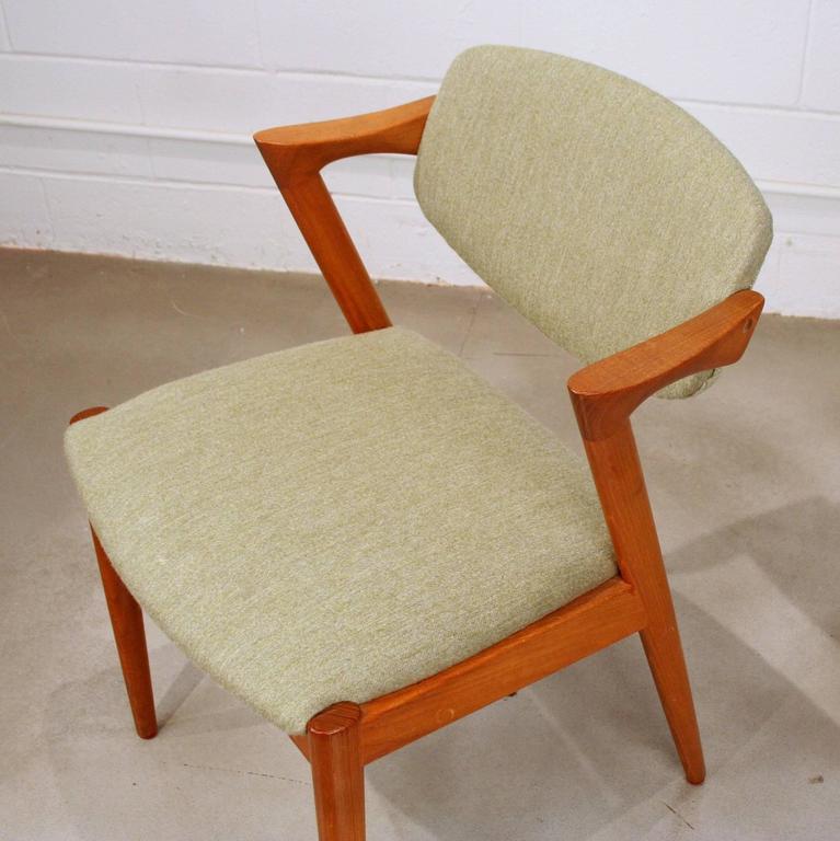 Vintage Danish Teak Model 42 Tilt Back Dining Chair by Kai Kristiansen