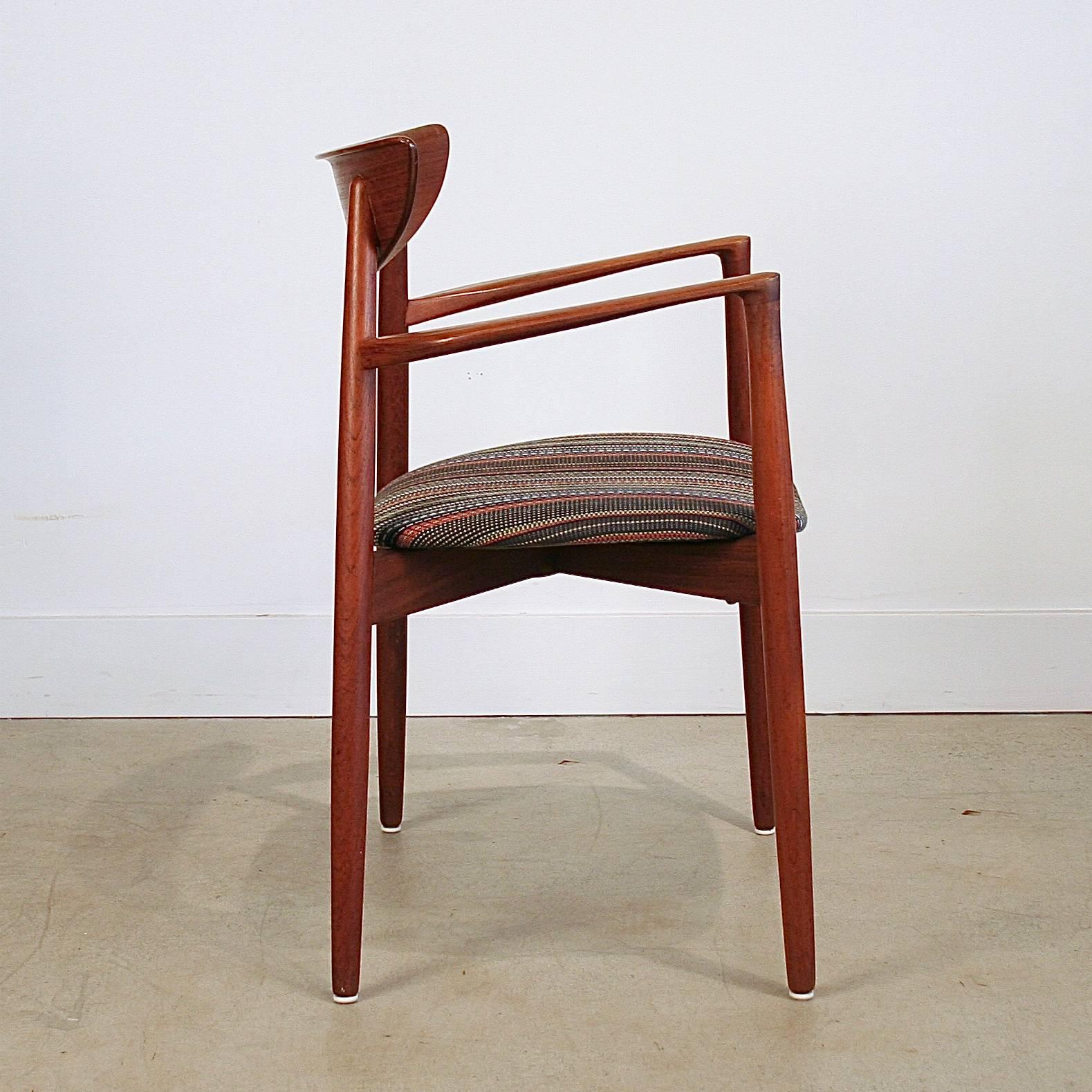 Mid-20th Century Vintage Danish Teak Carver Armchair For Sale