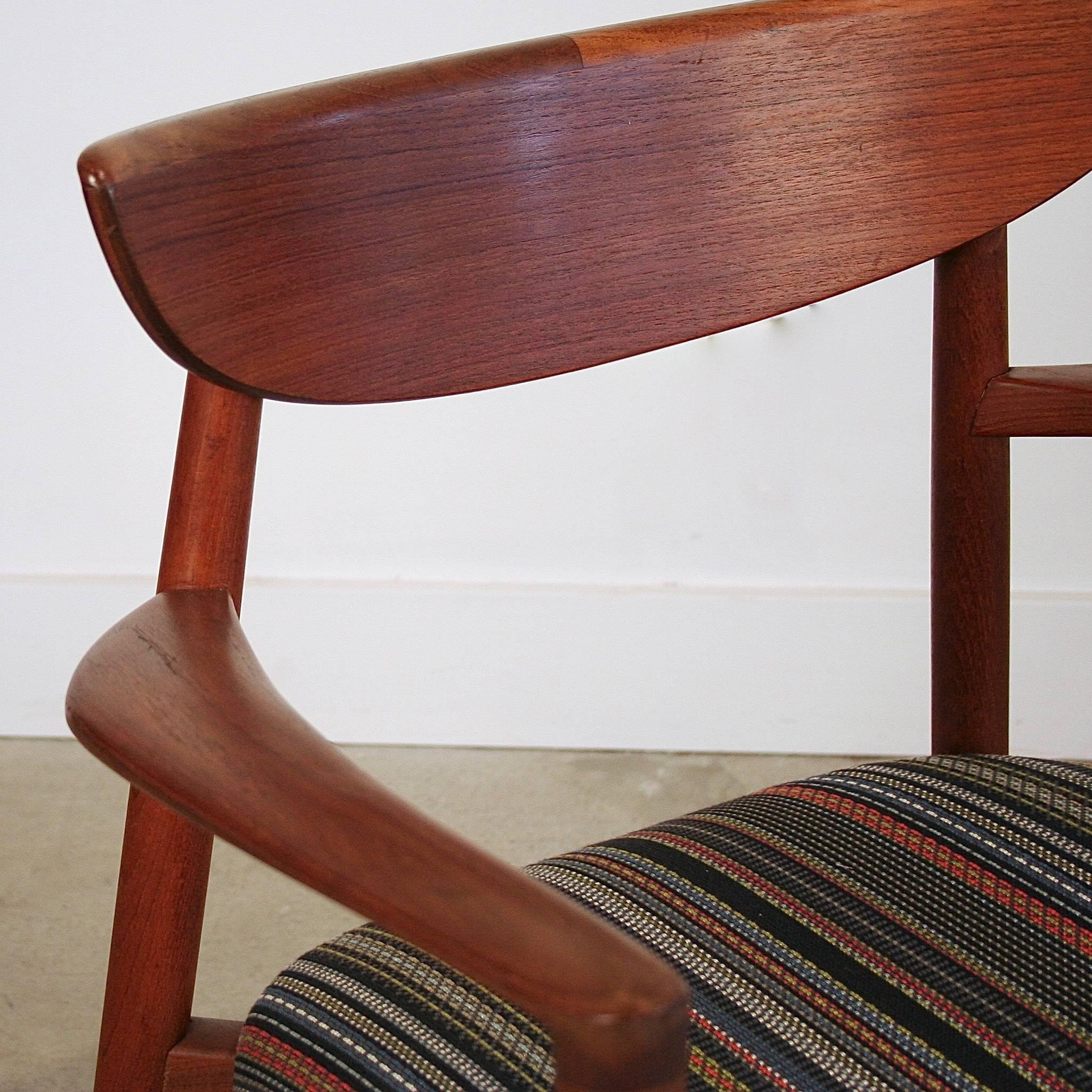 Vintage Danish Teak Carver Armchair For Sale 4