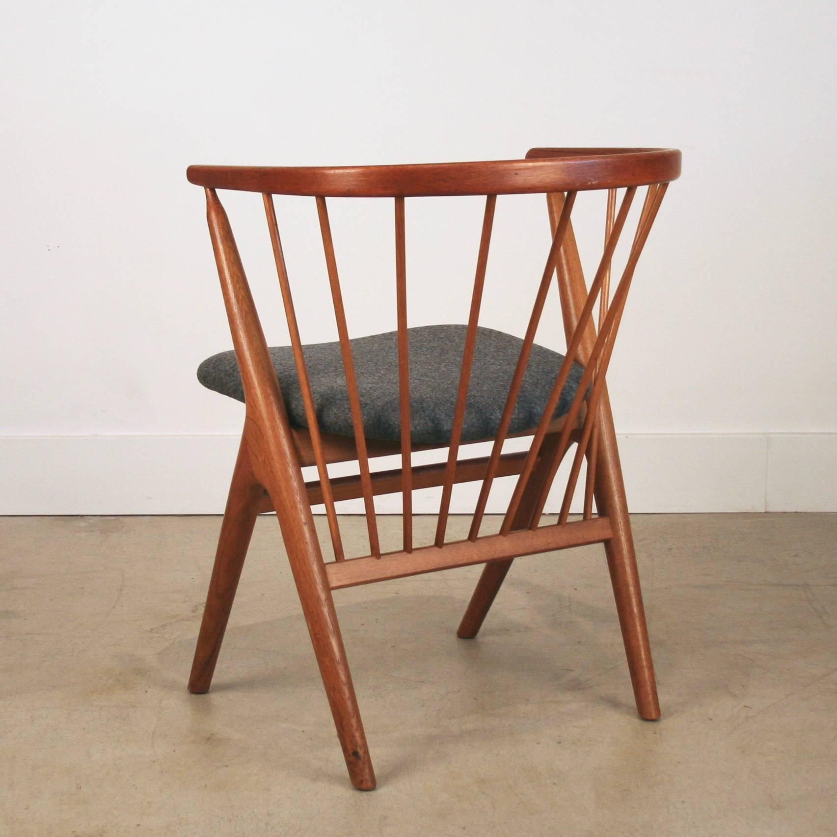 Mid-20th Century Vintage Danish Model No.8 Teak Dining Chair Set of Six For Sale