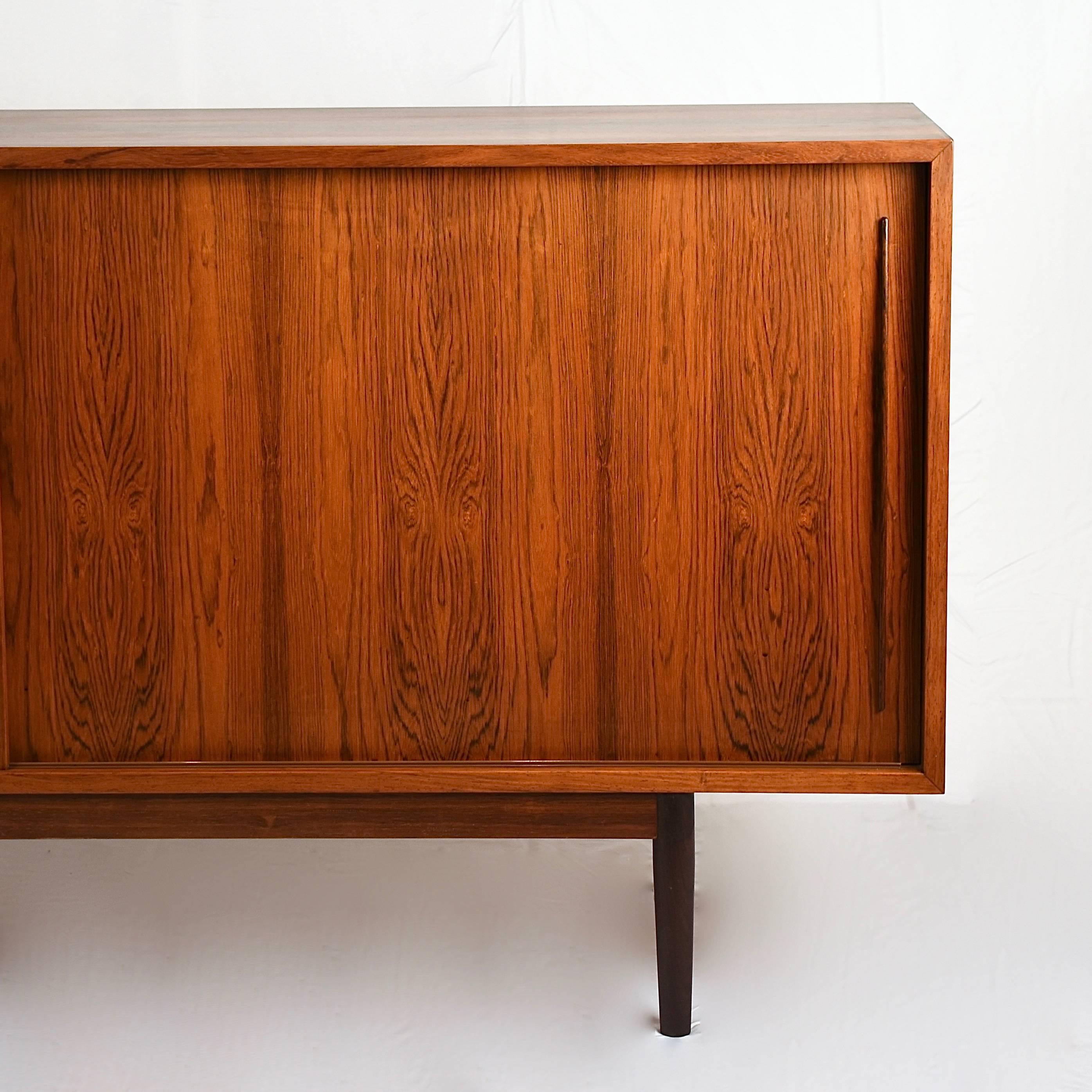 Vintage Danish Rosewood Cabinet In Excellent Condition For Sale In Vancouver, BC