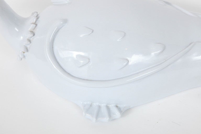 Rare Ed Langbein Ceramic Duck Lavabo and Cistern In Good Condition For Sale In New York, NY