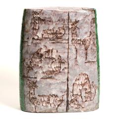 Rare 1940s Italian Double-Sided Ceramic Vase by Ed Langbein