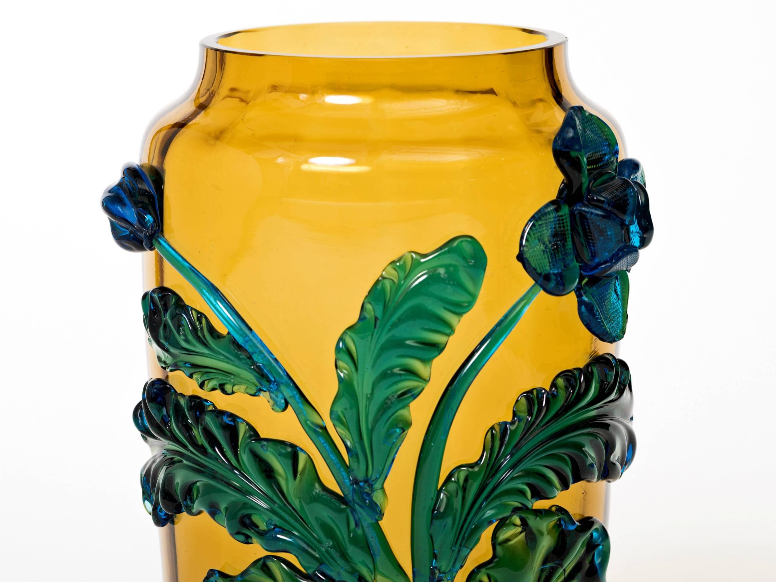 Czech Stunning Moser Art Nouveau Vase 