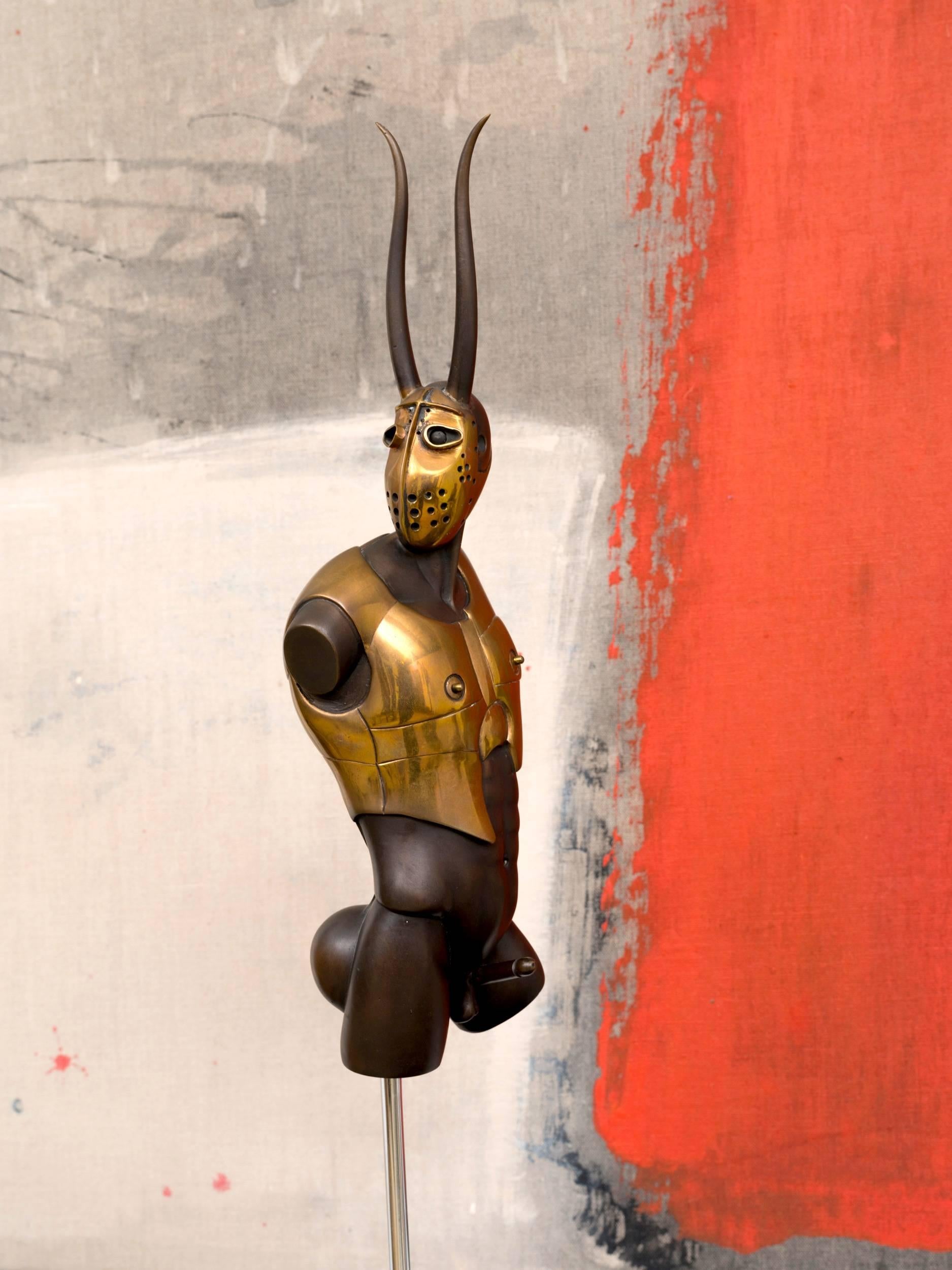 Paul Wunderlich Minotaurus Bronze-Skulptur (Messing)