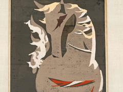 Tadashi Nakayama Horse Woodblock Print circa 1950's