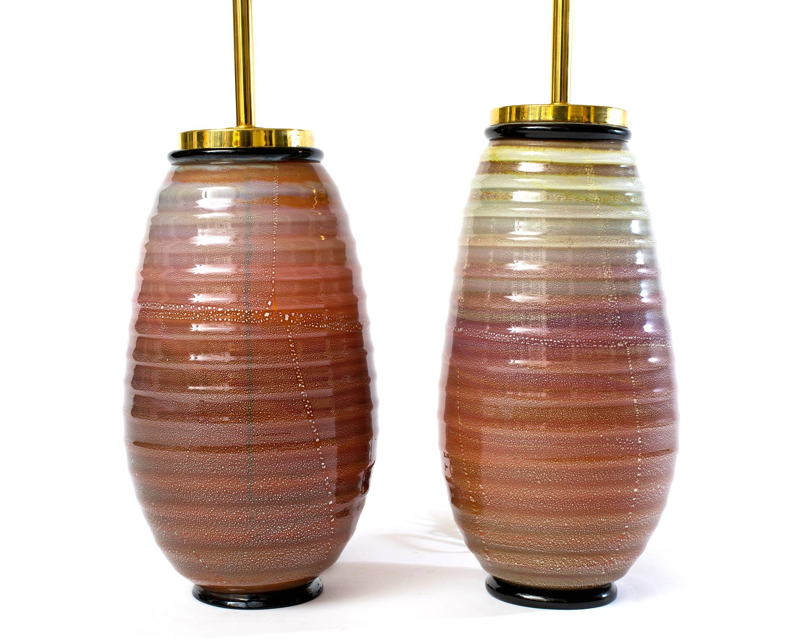 1950s Seguso Vetri d'Arte Murano Lamps In Good Condition In New York, NY