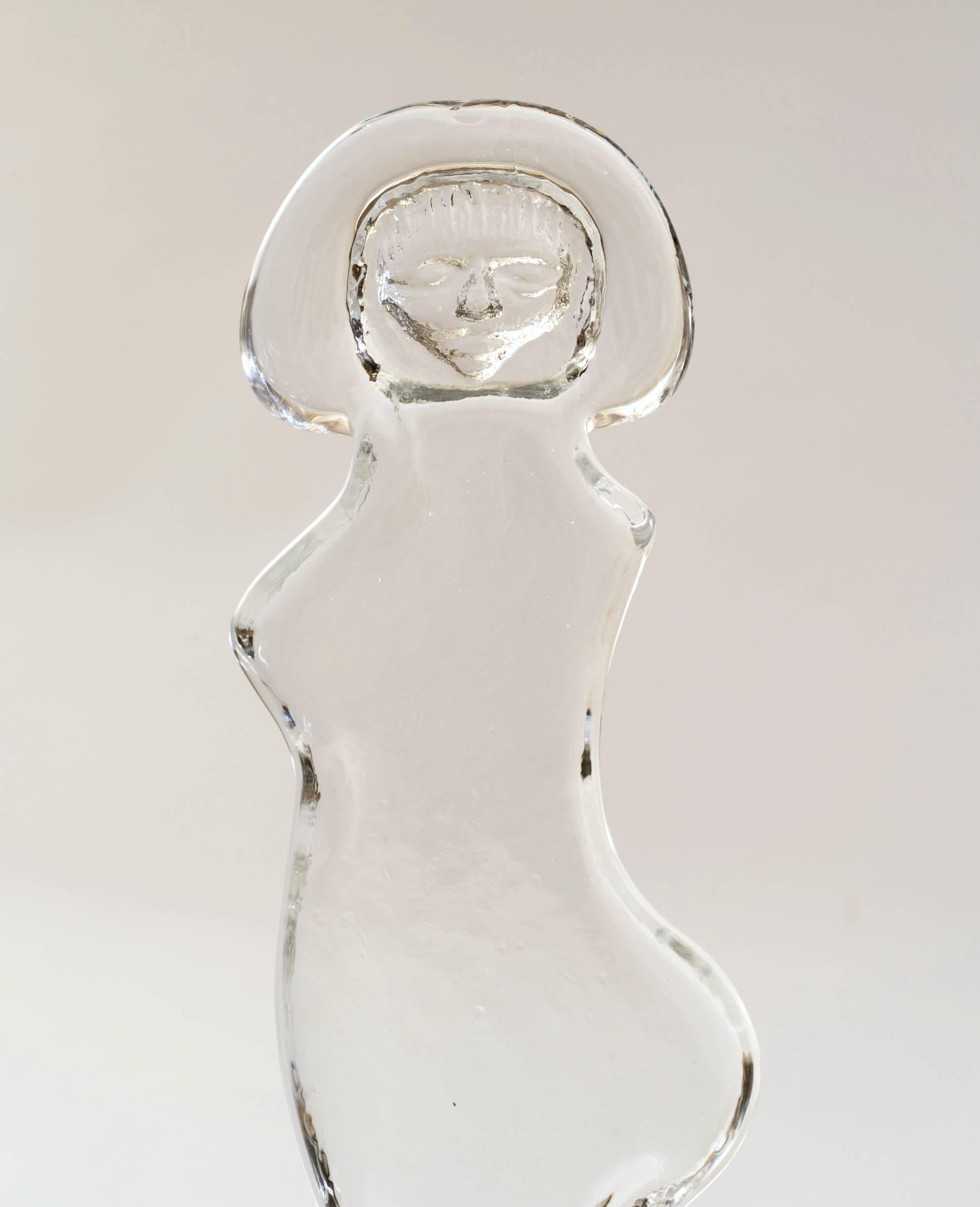 Swedish Erik Hoglund Figural Glass Sculpture