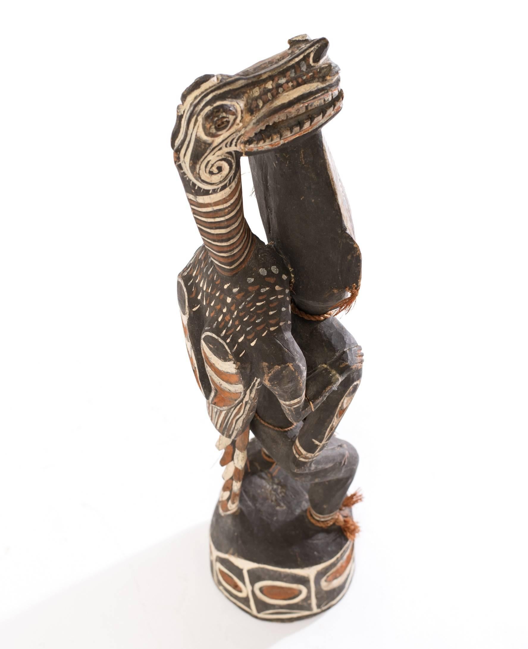 Carved Oceanic Sepik River Gable Figure Sculpture from Papua, New Guinea