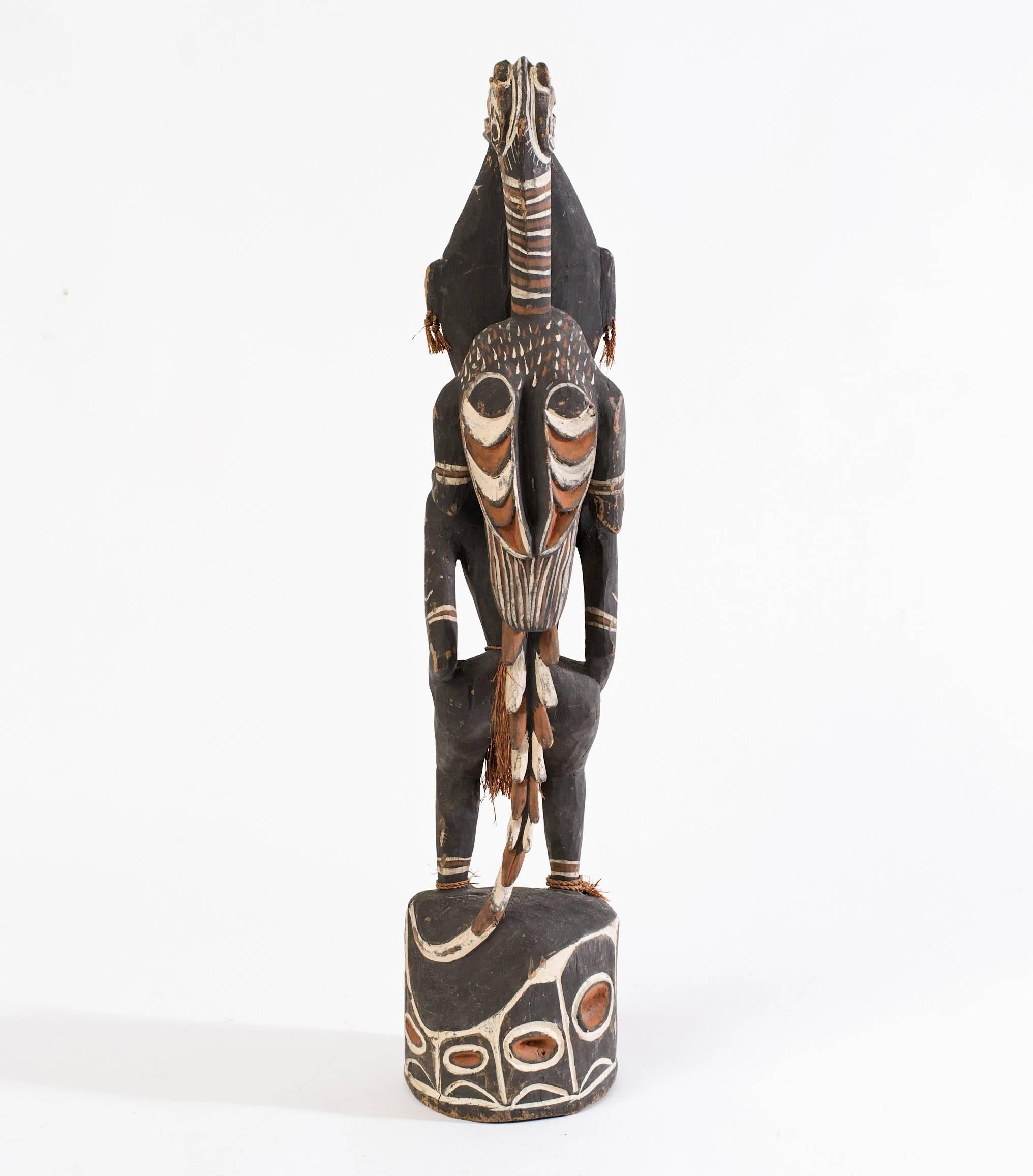 Wood Oceanic Sepik River Gable Figure Sculpture from Papua, New Guinea