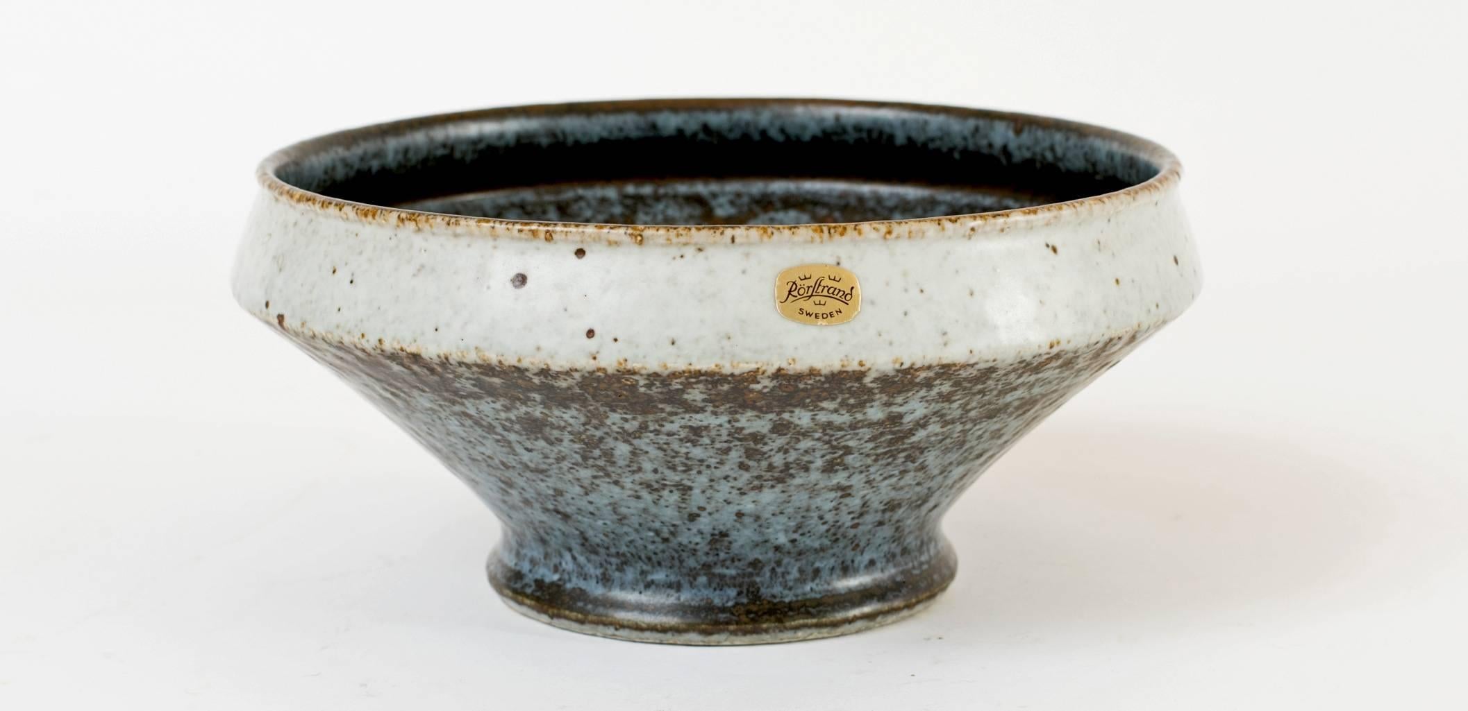 Late 20th Century Drejar Gruppen's Robin's Egg Blue Ceramic Bowl for Rörstrand For Sale
