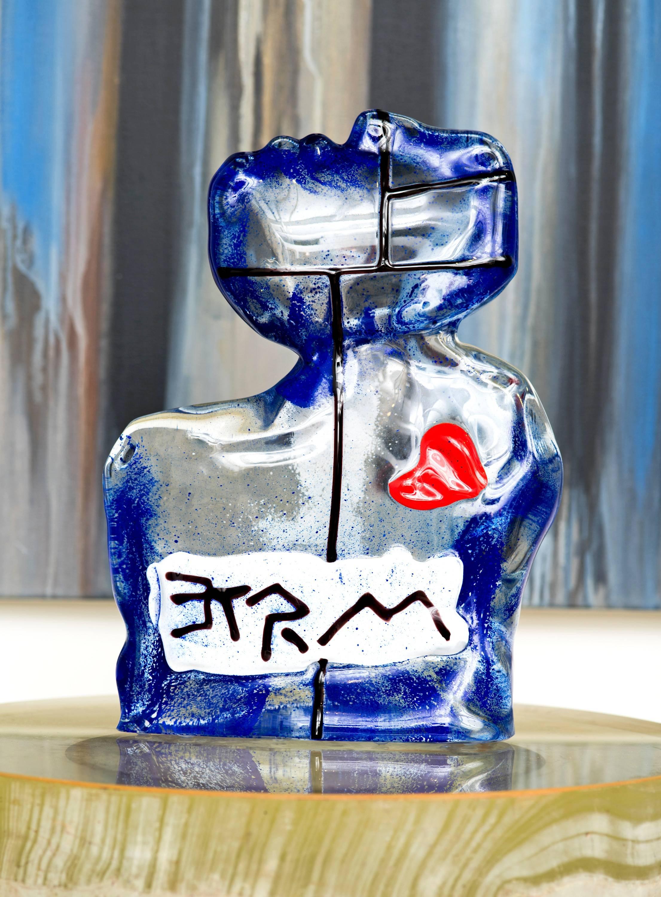 James Coignard Murano Abstract Glass Sculpture 2