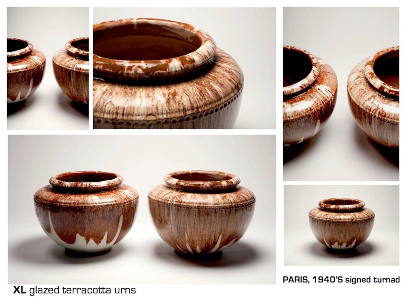 Urnas francesas de cerámica de Turnad, París circa años 50 Glaseado en venta