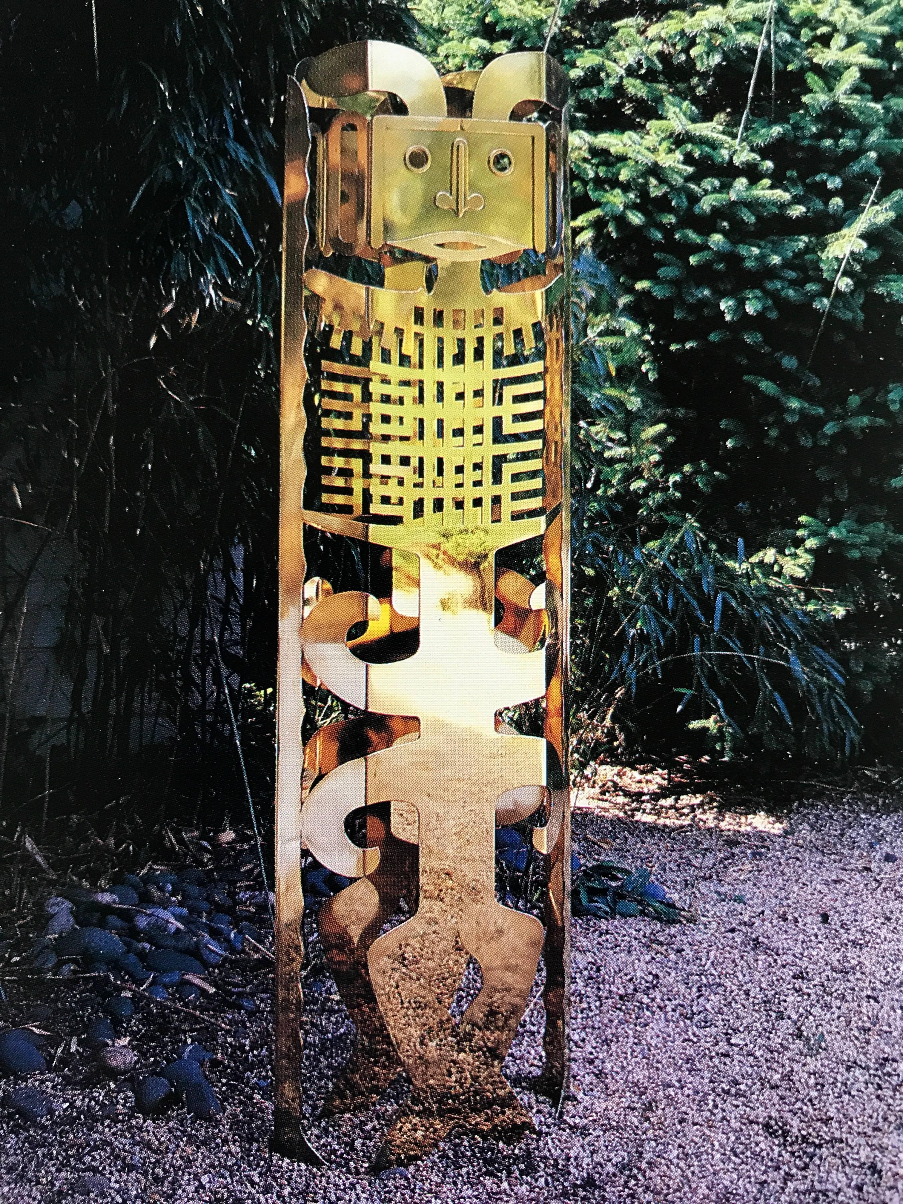 Brass Totem Sculpture by Robert Zeidman For Sale 1