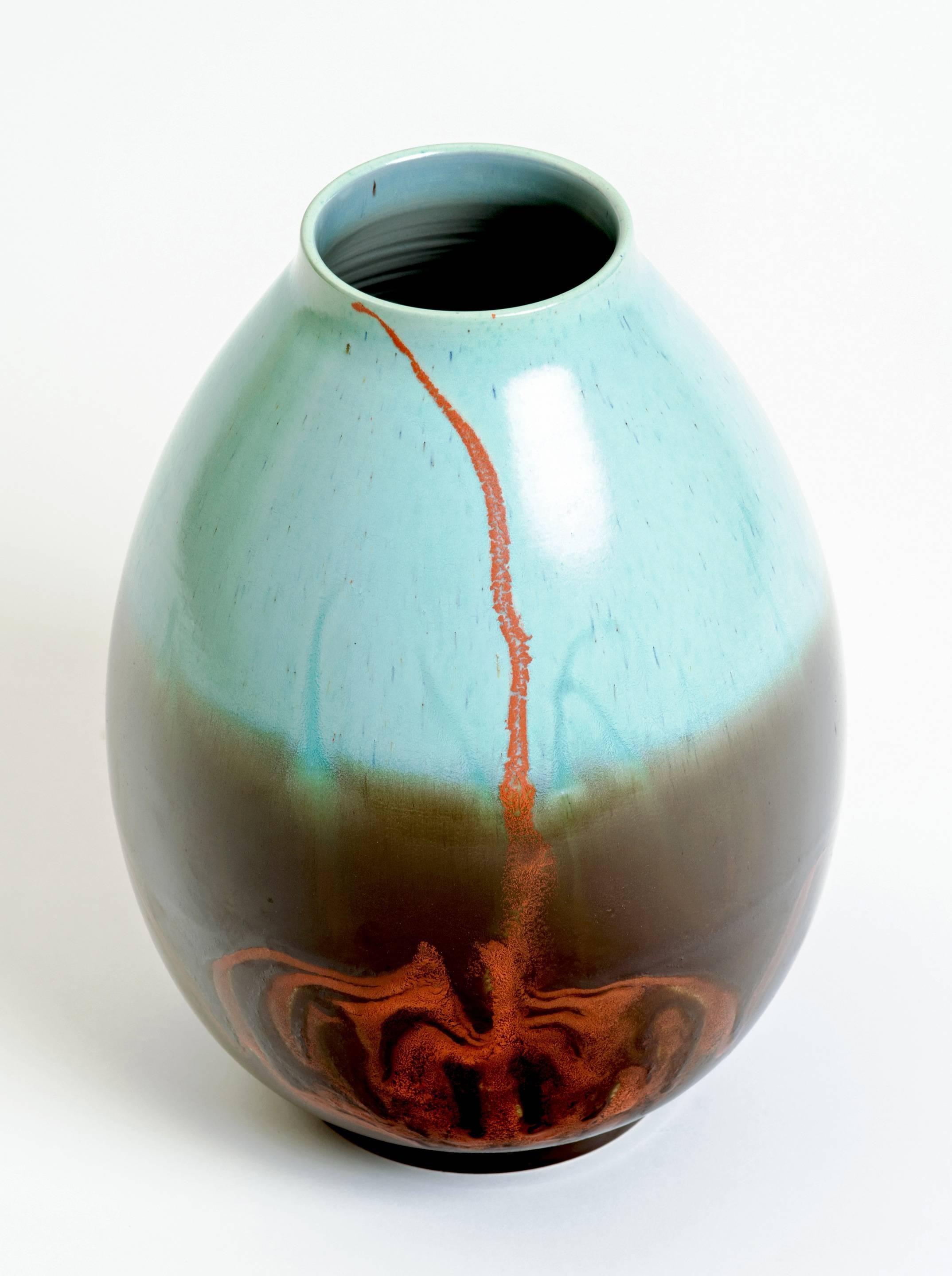 Alvino Bagni Italienische Keramik-Vase (Glasiert)