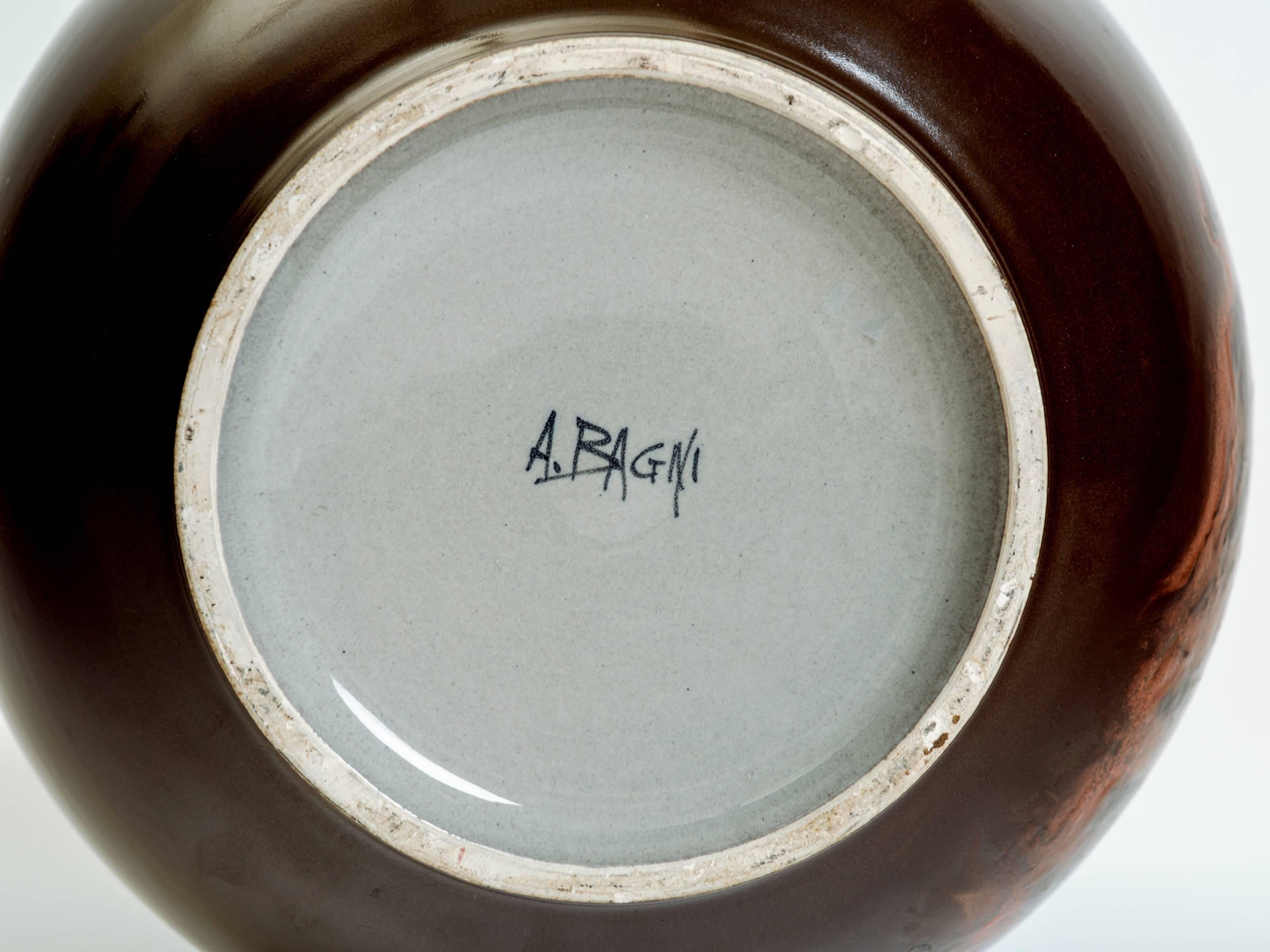 Alvino Bagni Italienische Keramik-Vase 4