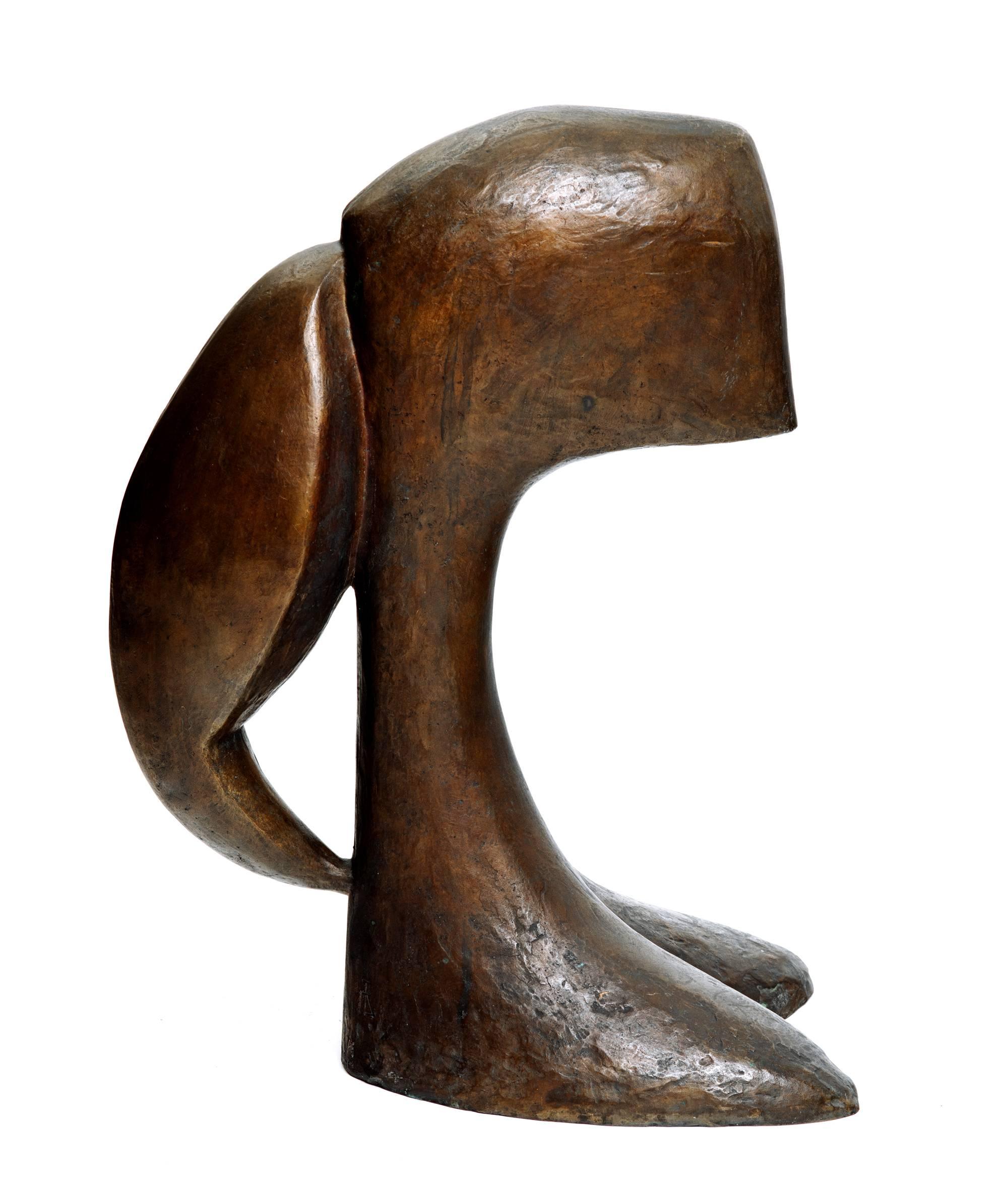 Rare et importante sculpture abstraite figurative en bronze, Claire, de Maxime Adam-Tessier (1920-2000) vers les années 1960. Son buste unique est atypique de son travail. Signé d'un monogramme et marqué Susse Fondeur Paris, il s'agit du numéro 4