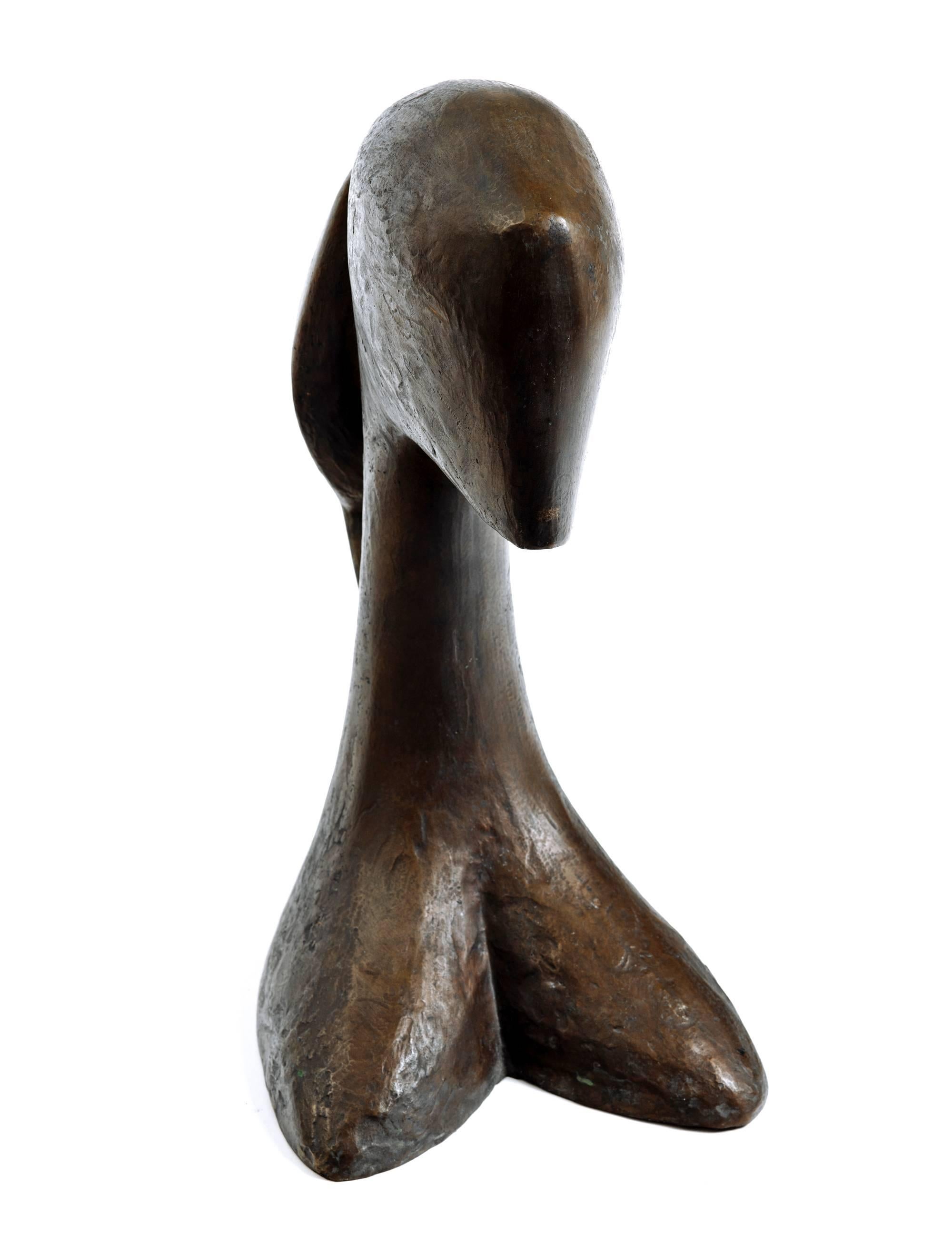 French Maxime Adam-Tessier Figural Bronze Sculpture  For Sale