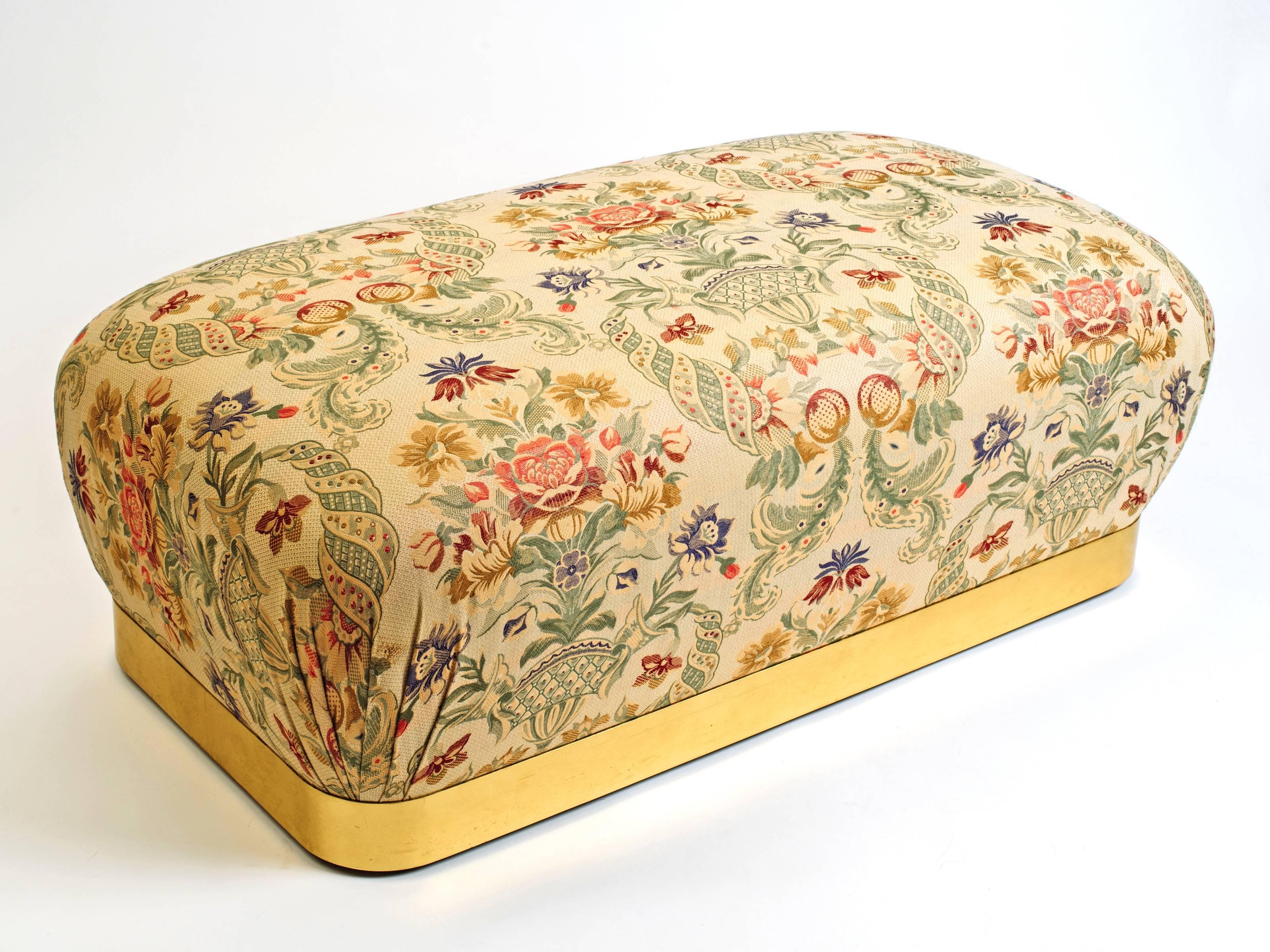 American Karl Springer Souffle Ottoman or Pouf Double Size For Sale
