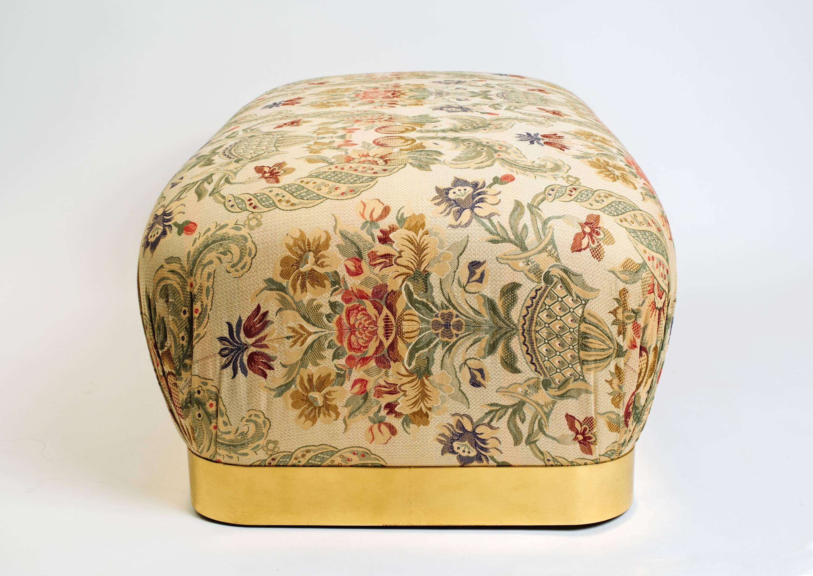 Karl Springer Souffle Ottoman or Pouf Double Size In Good Condition For Sale In New York, NY