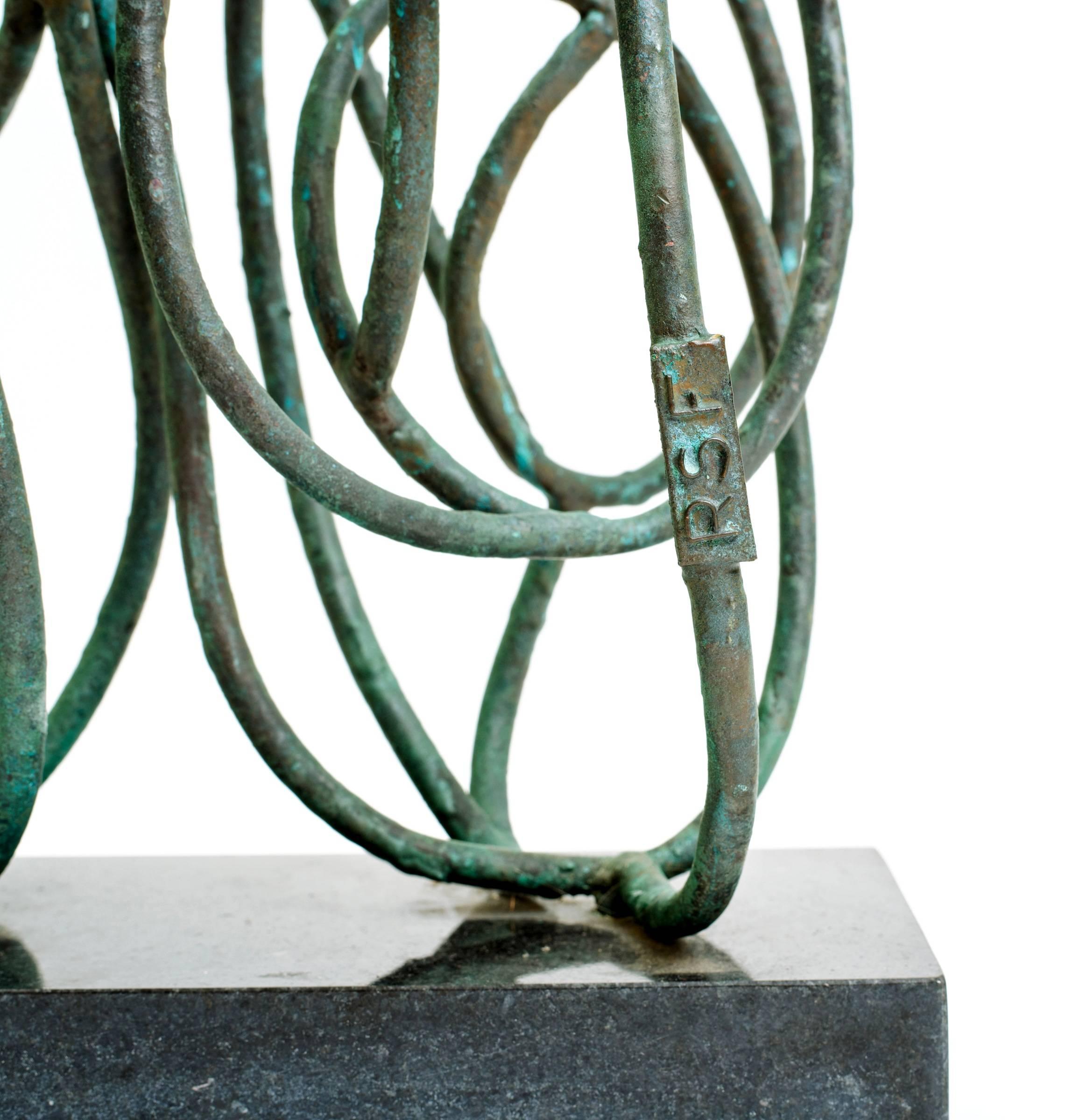 Cuivre Sculpture en métal d'un roi et d'une reine à la manière de John Risley en vente