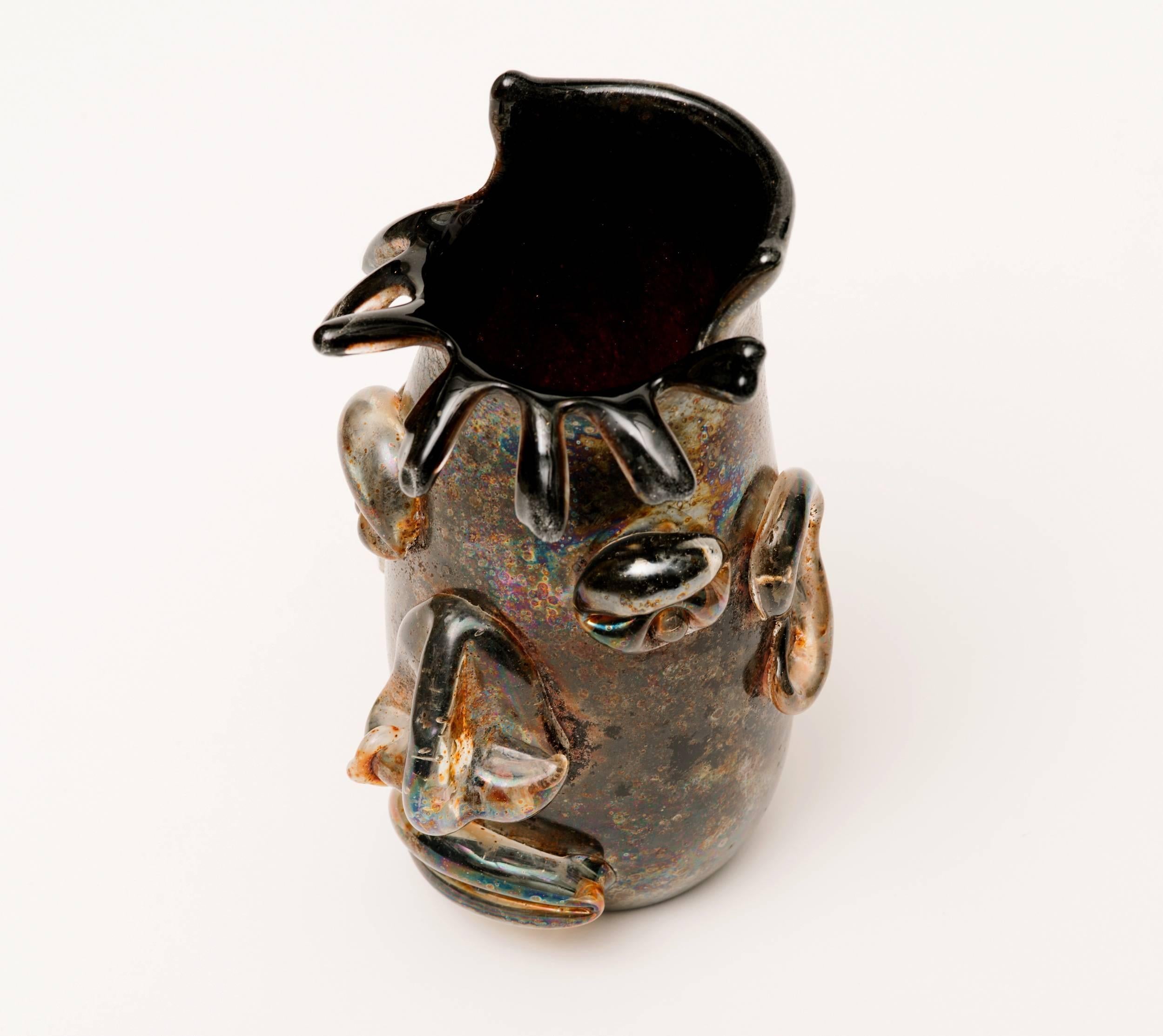 Sculpture de tête en verre de Murano attribuée à Alfredo Barbini en vente 1