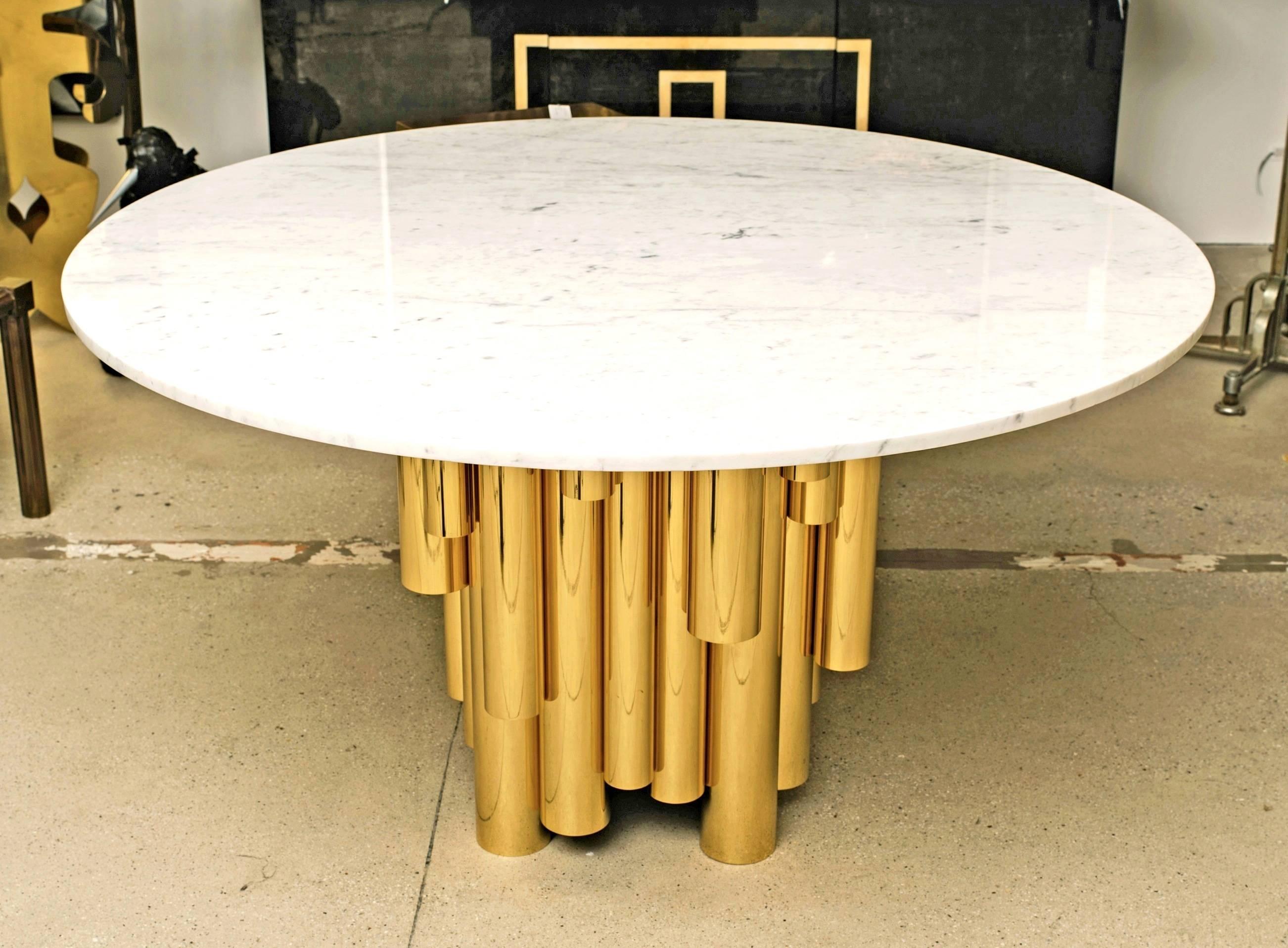 concrete topped dining table