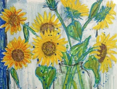 Pintura Girasol del artista francés Nicolas Hammel